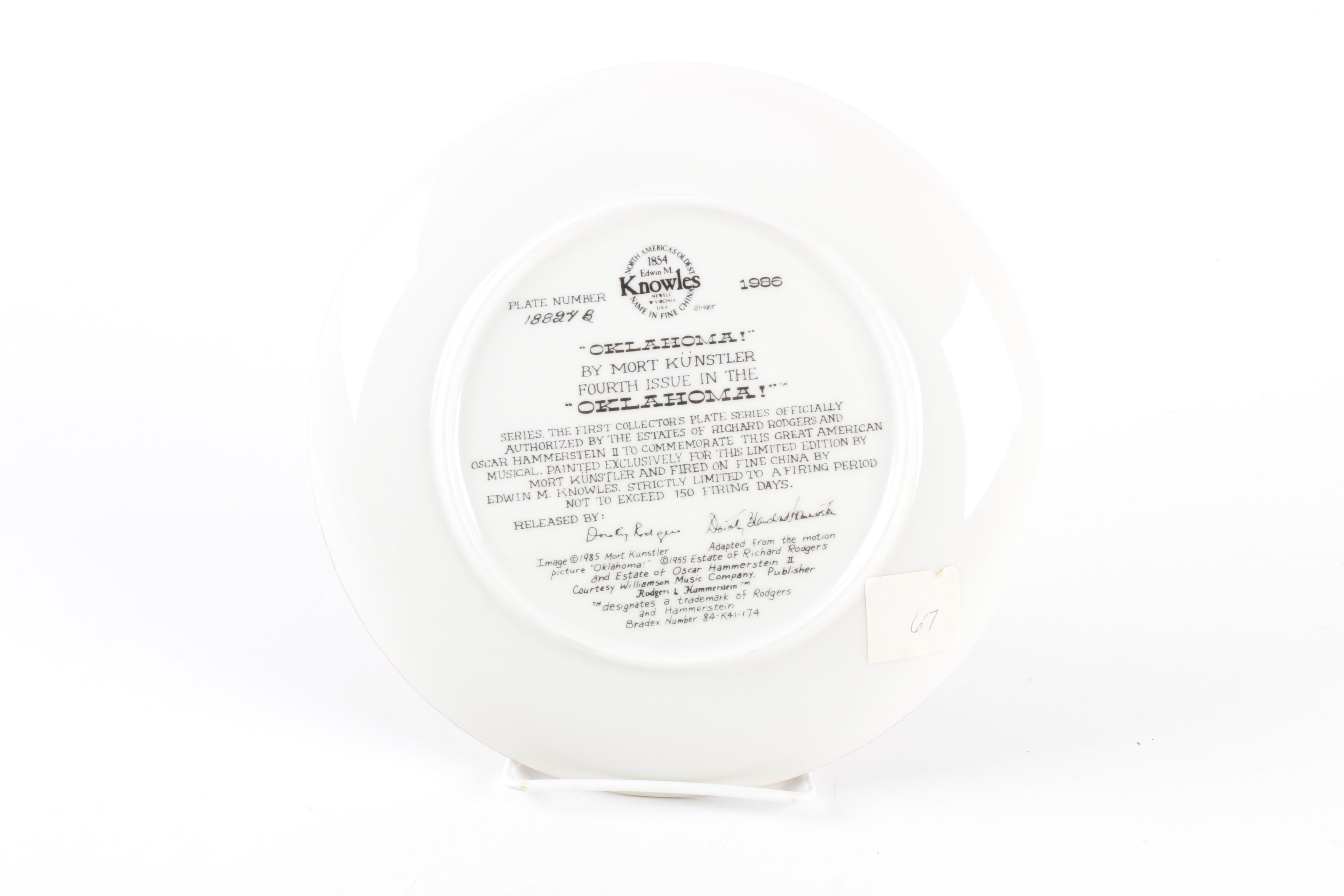 Assortment of Collectors Plates With COA