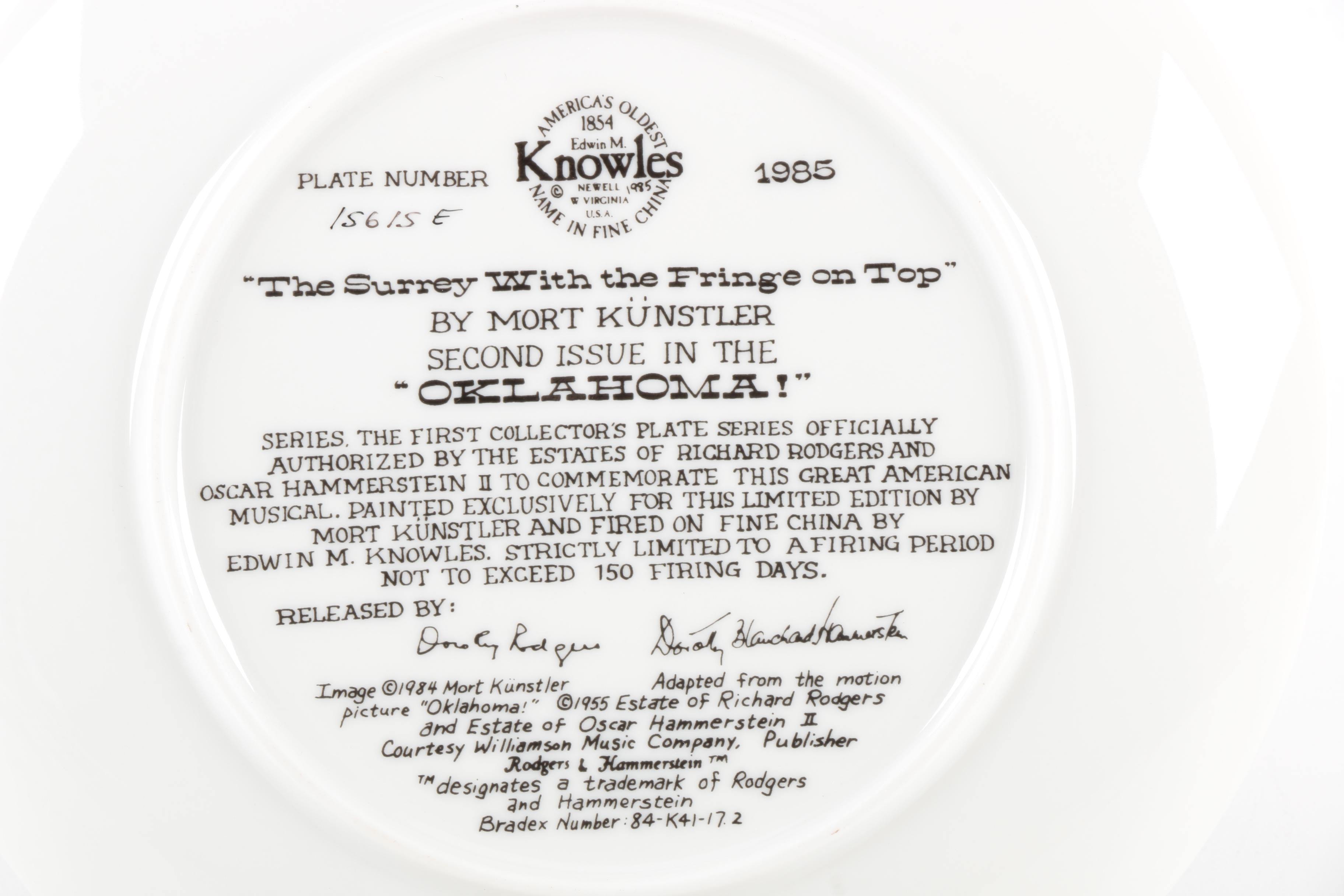 Assortment of Collectors Plates With COA