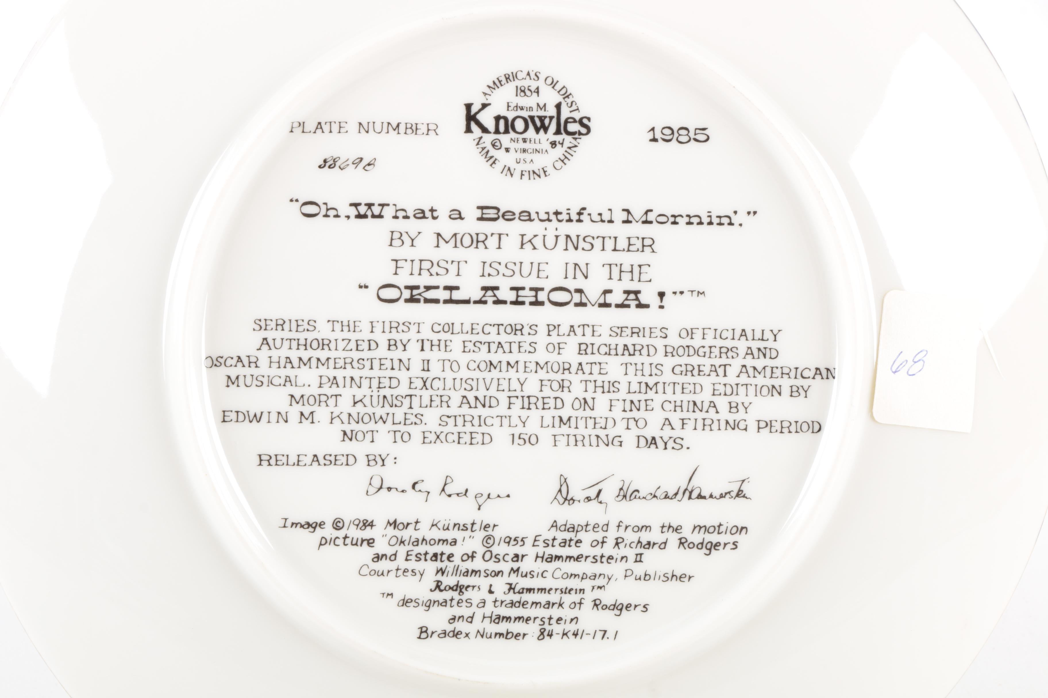 Assortment of Collectors Plates With COA