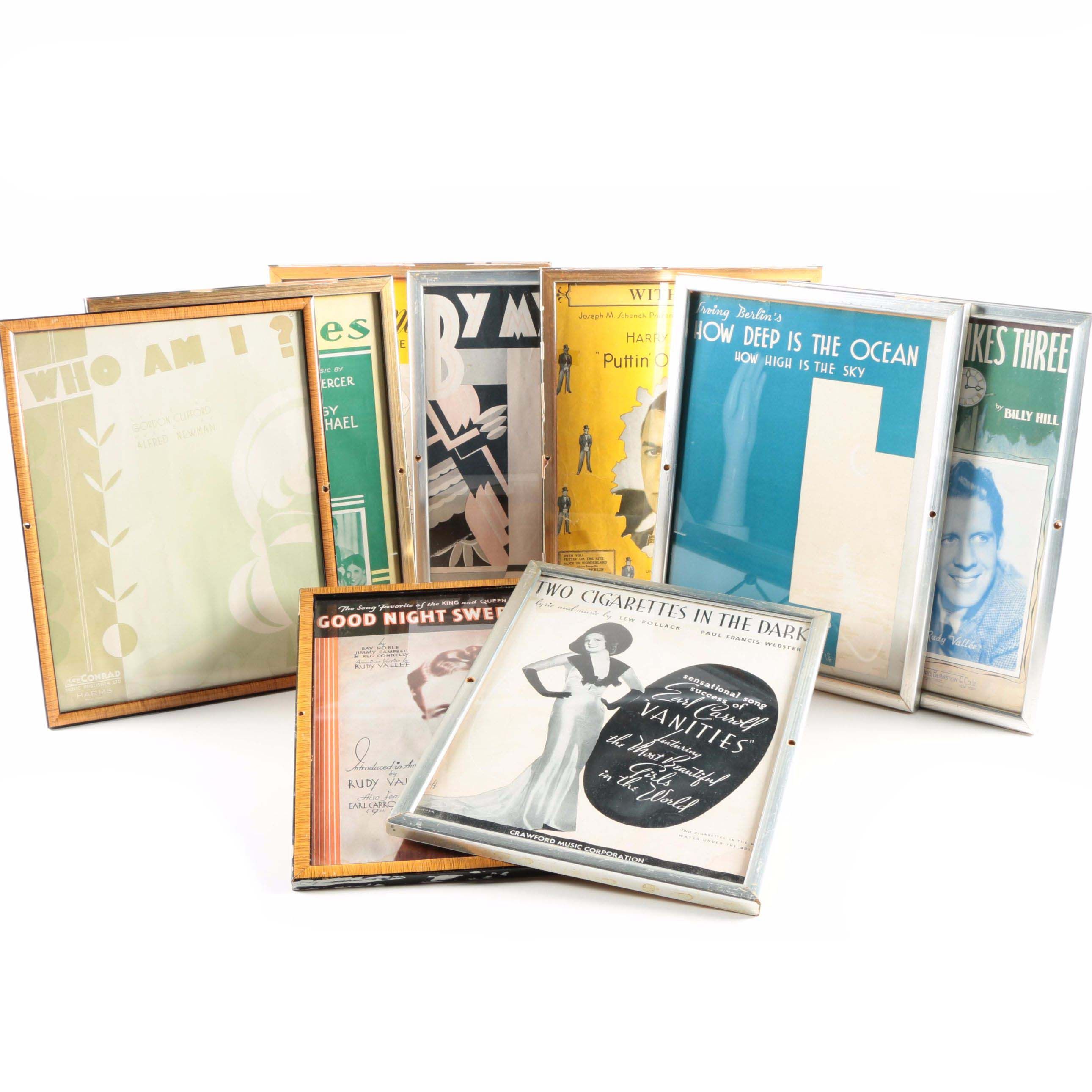 Halftone and Lithograph Music Advertisements