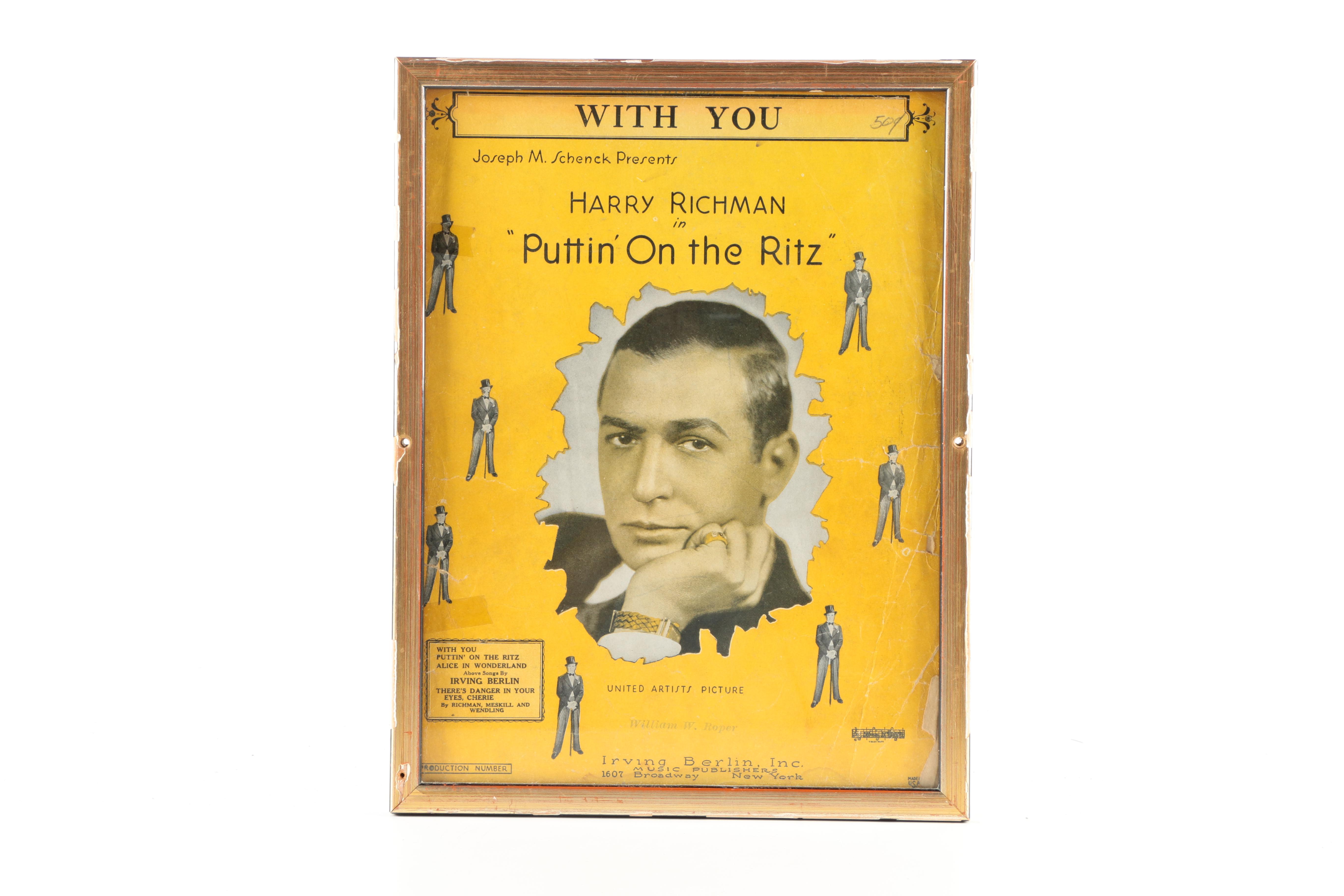 Halftone and Lithograph Music Advertisements