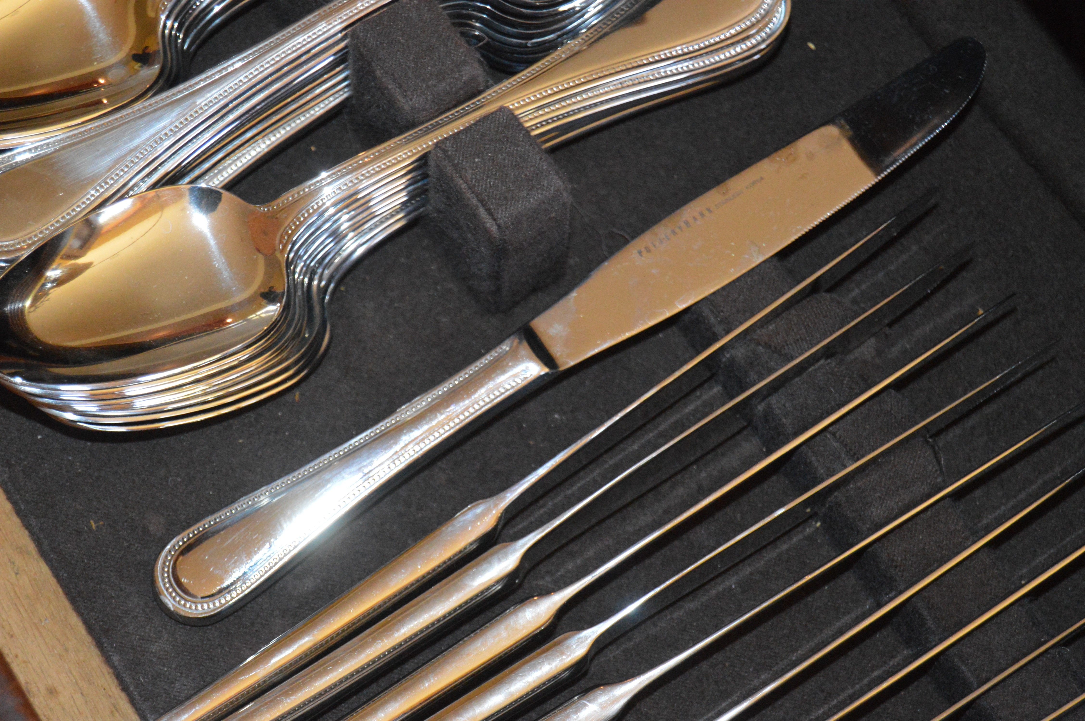 Pottery Barn "Adele" Stainless Flatware, Service for Thirty-Six