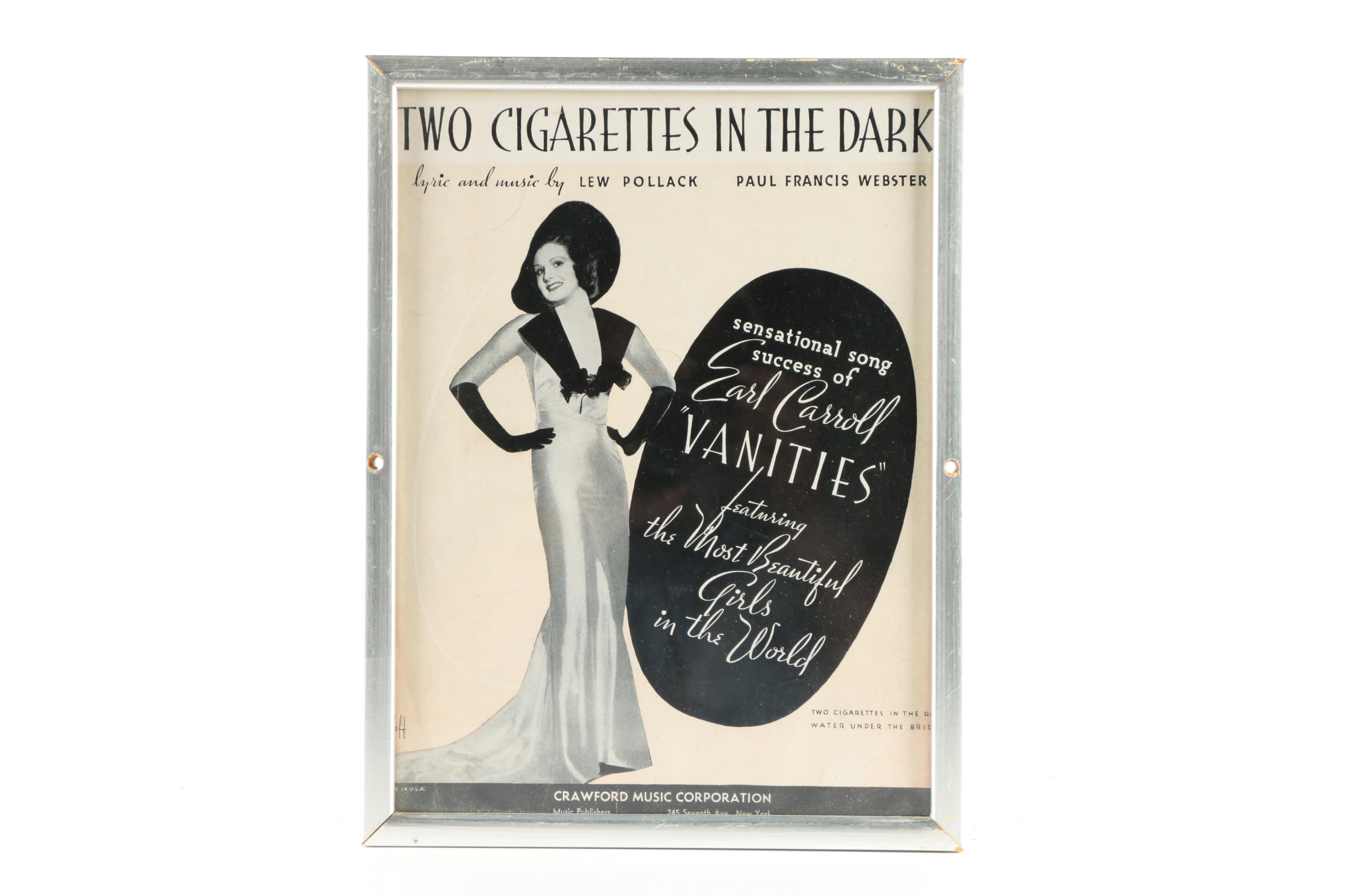 Halftone and Lithograph Music Advertisements