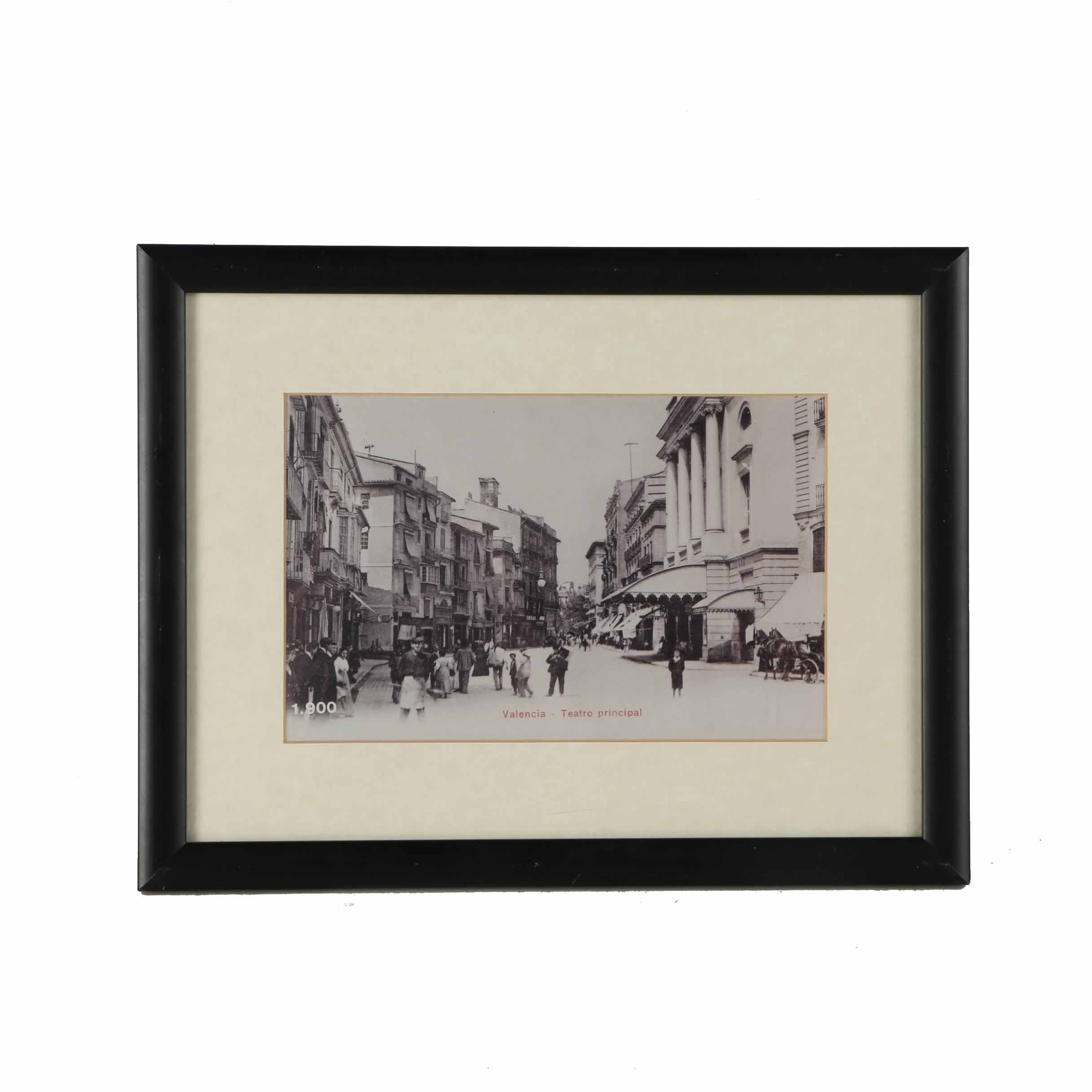 Black and White Photograph on Paper "Valencia - Teatro Principal"
