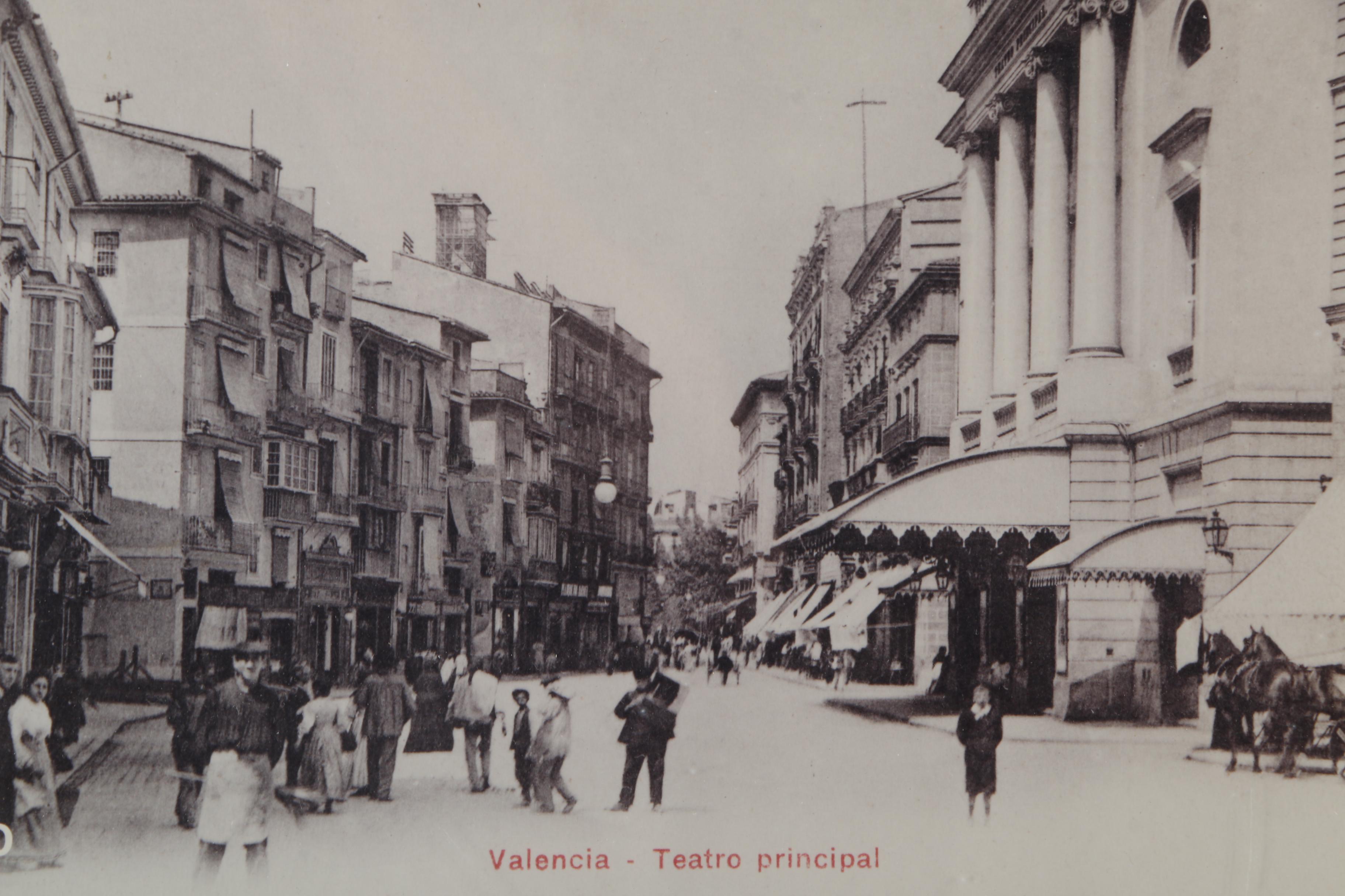 Black and White Photograph on Paper "Valencia - Teatro Principal"