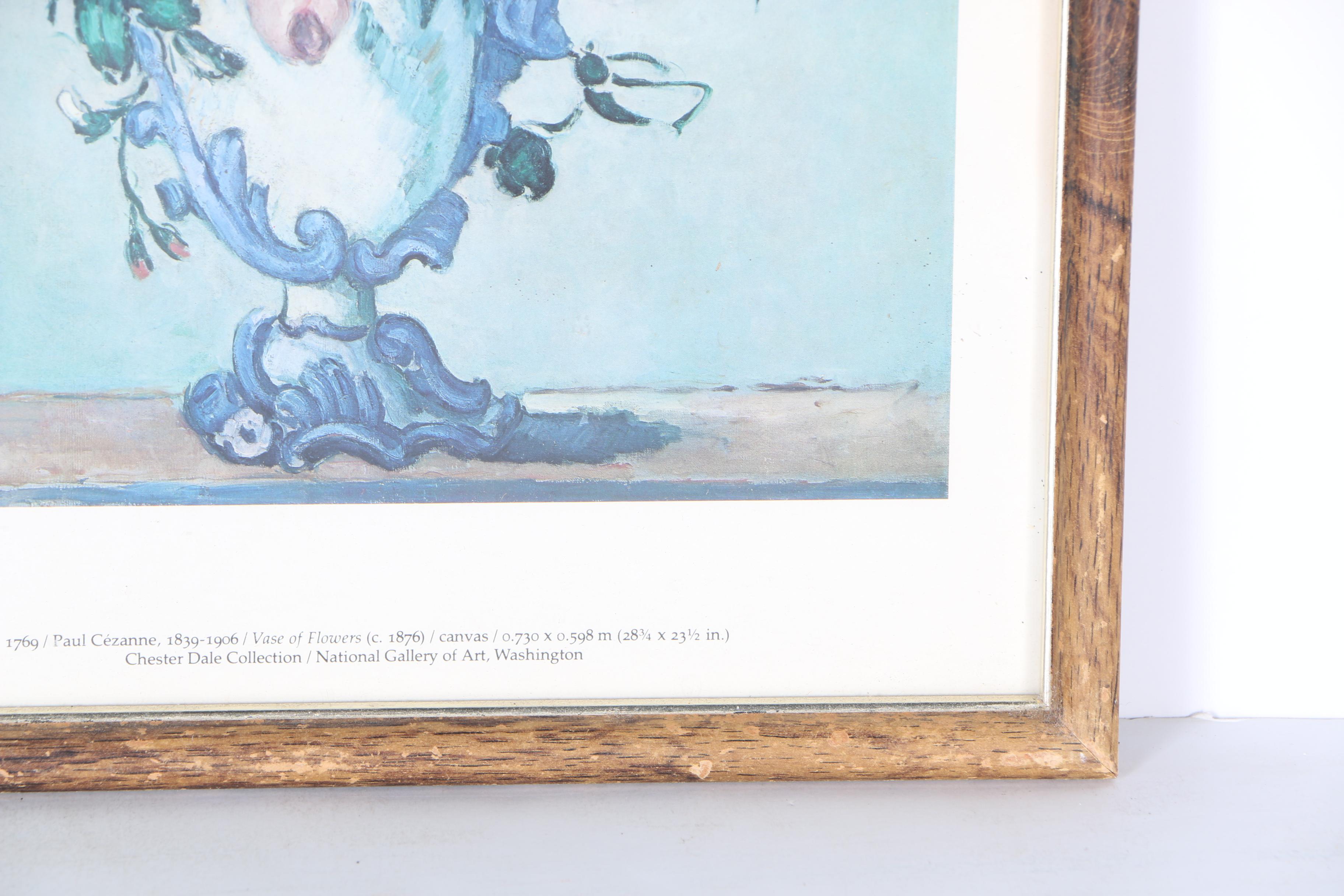 Offset Lithograph After Paul Cezanne "Vase of Flowers"