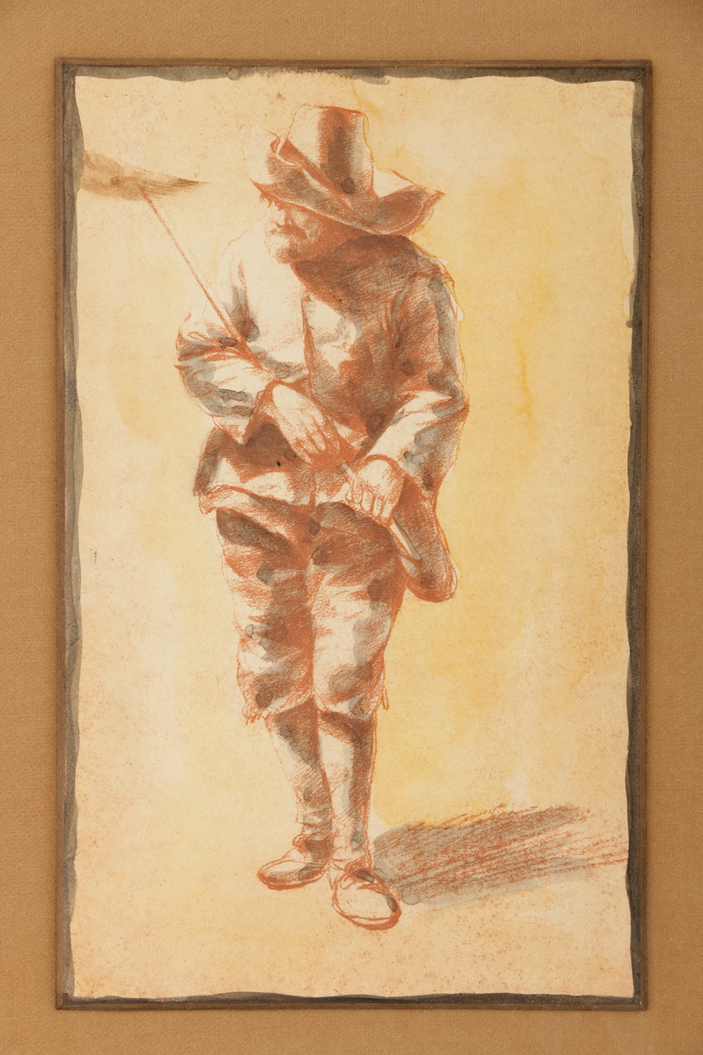 Lithograph after a Drawing and a Plaster Figurine