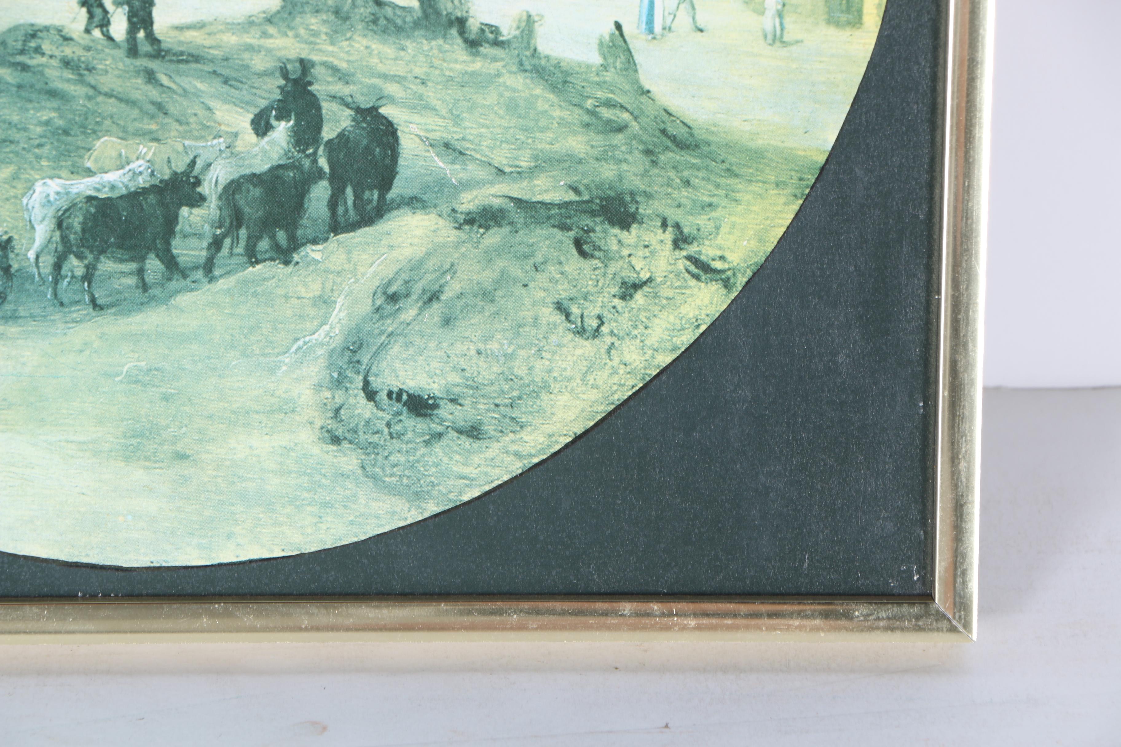 Two Offset Lithographs of Nostalgic Village Scenes