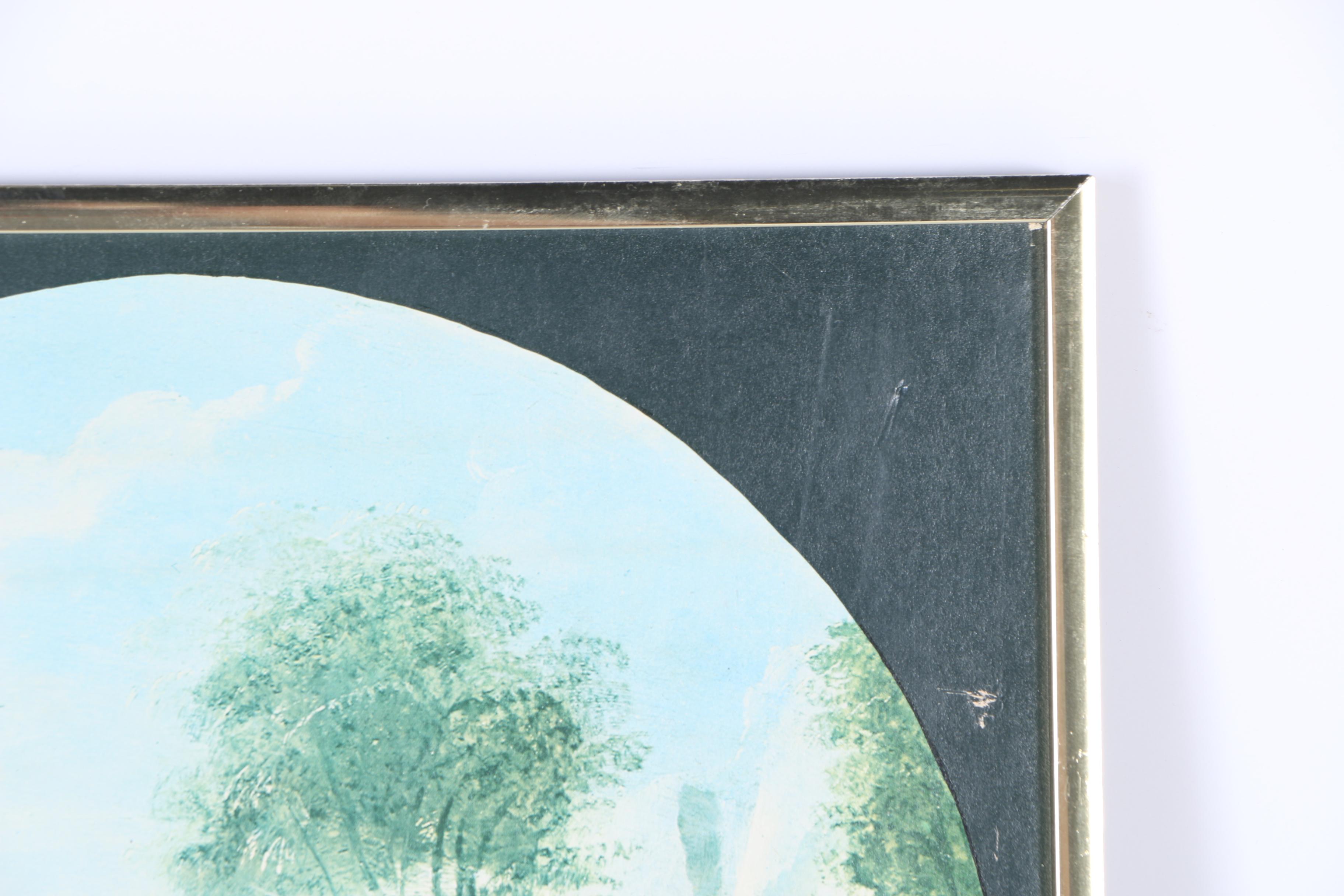 Two Offset Lithographs of Nostalgic Village Scenes