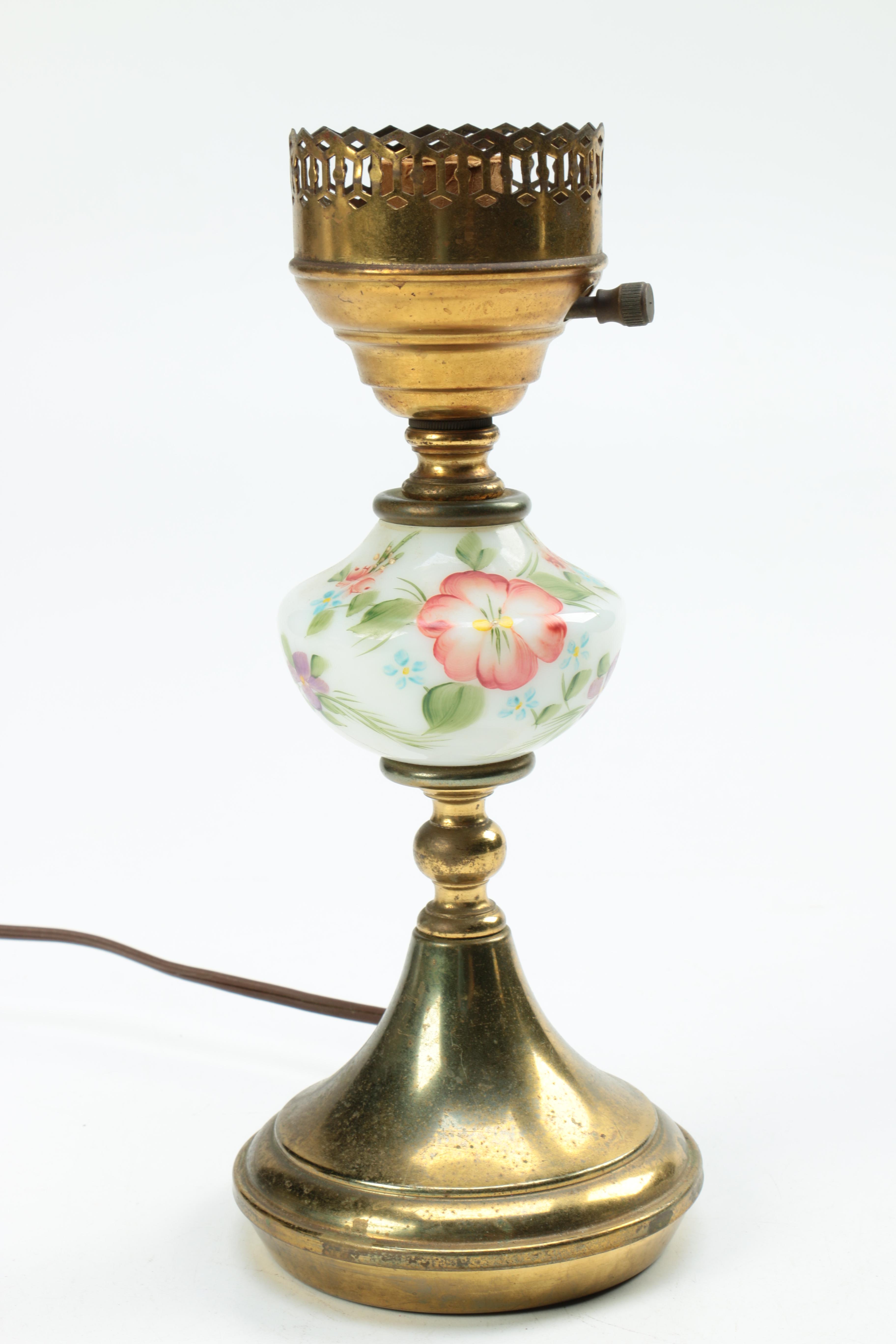 A Selection of Three Milk Glass Lamps