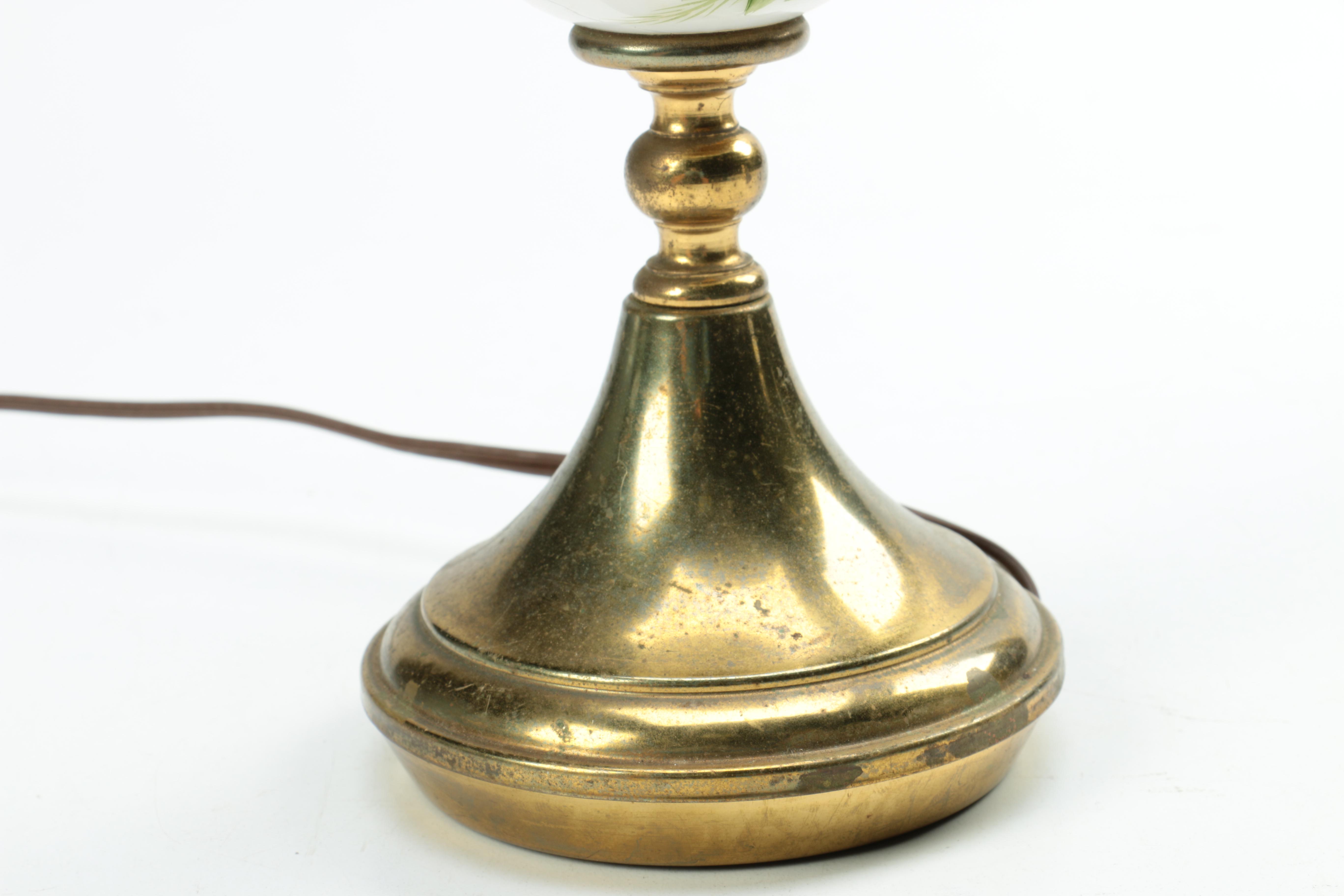 A Selection of Three Milk Glass Lamps