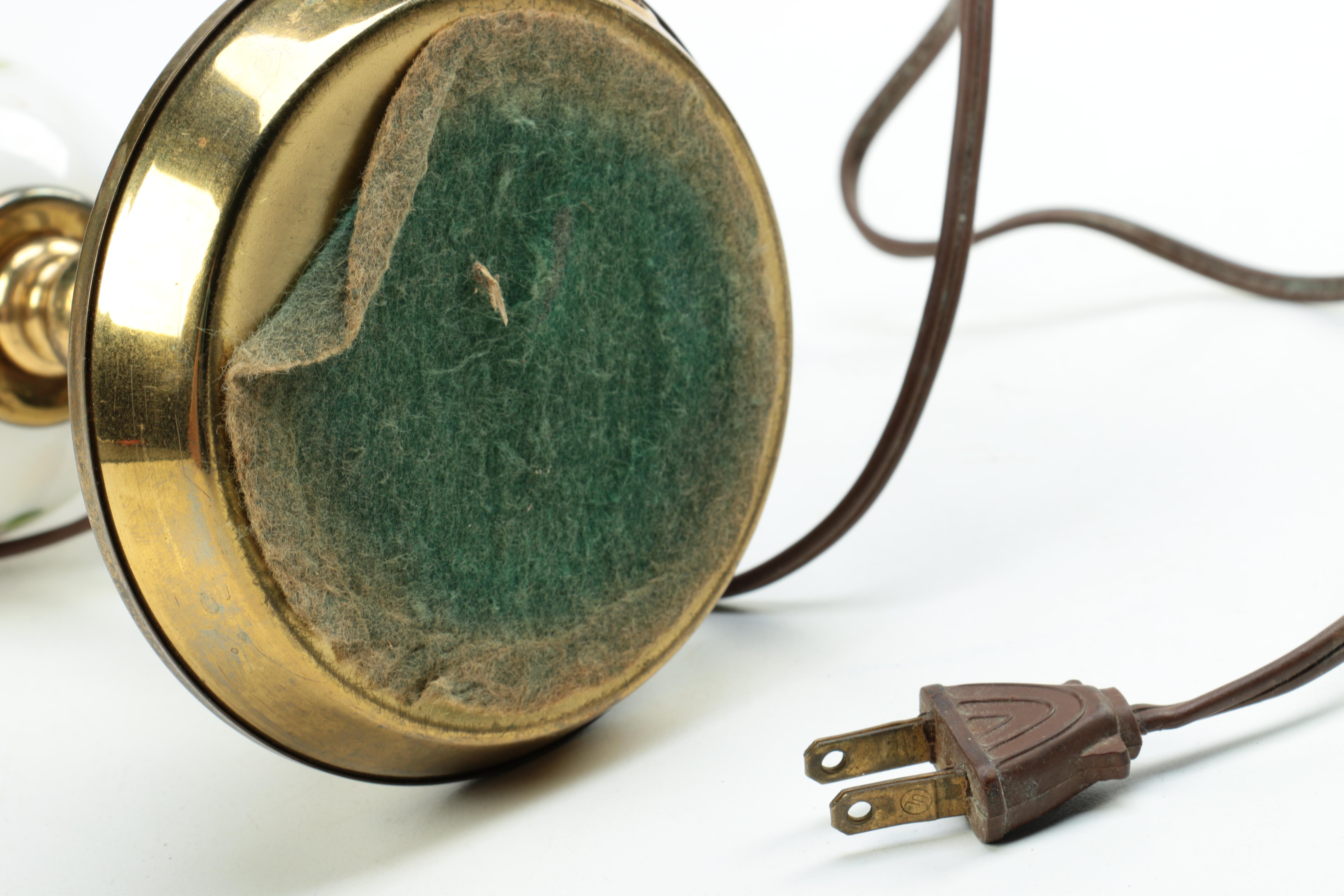 A Selection of Three Milk Glass Lamps