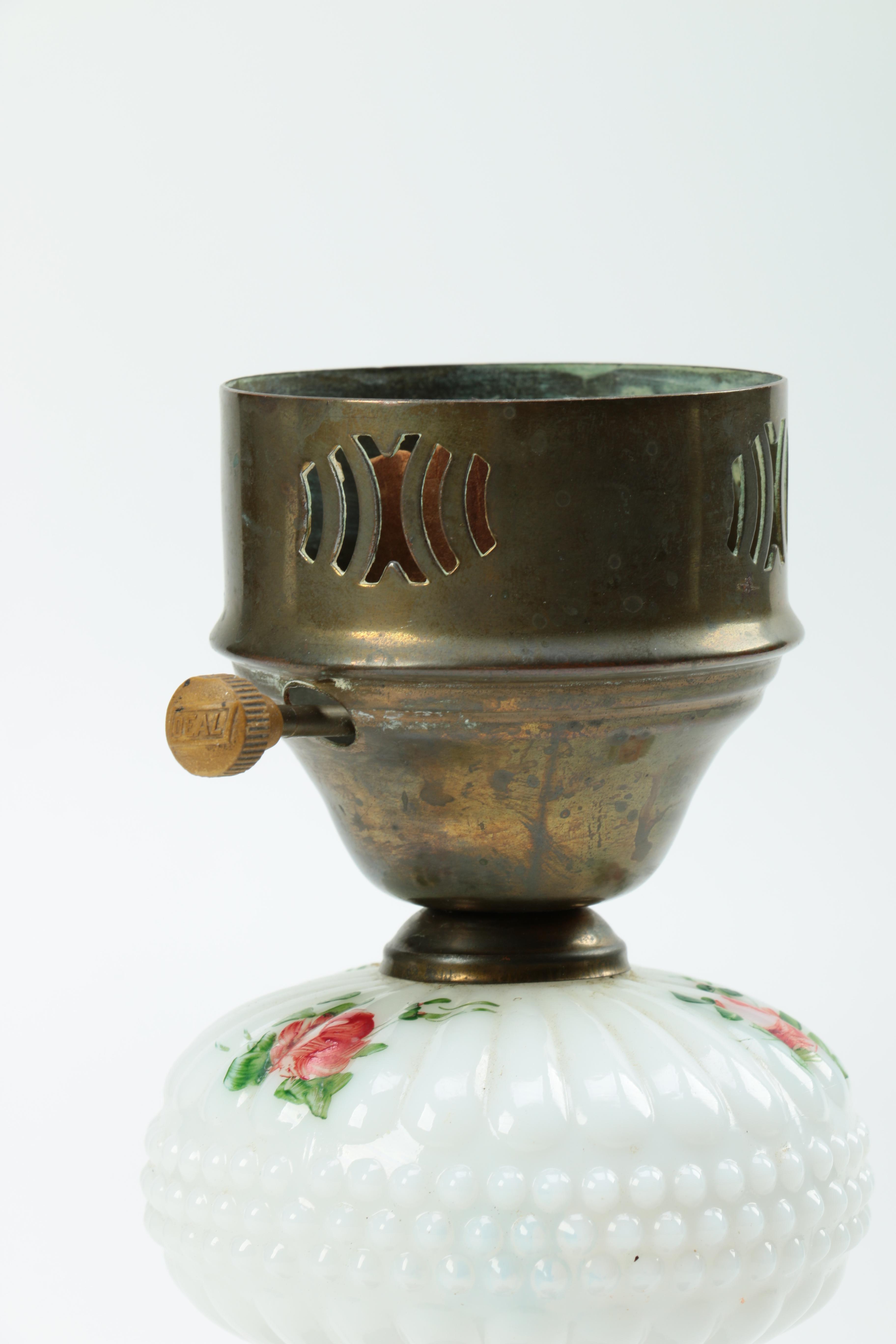 A Selection of Three Milk Glass Lamps