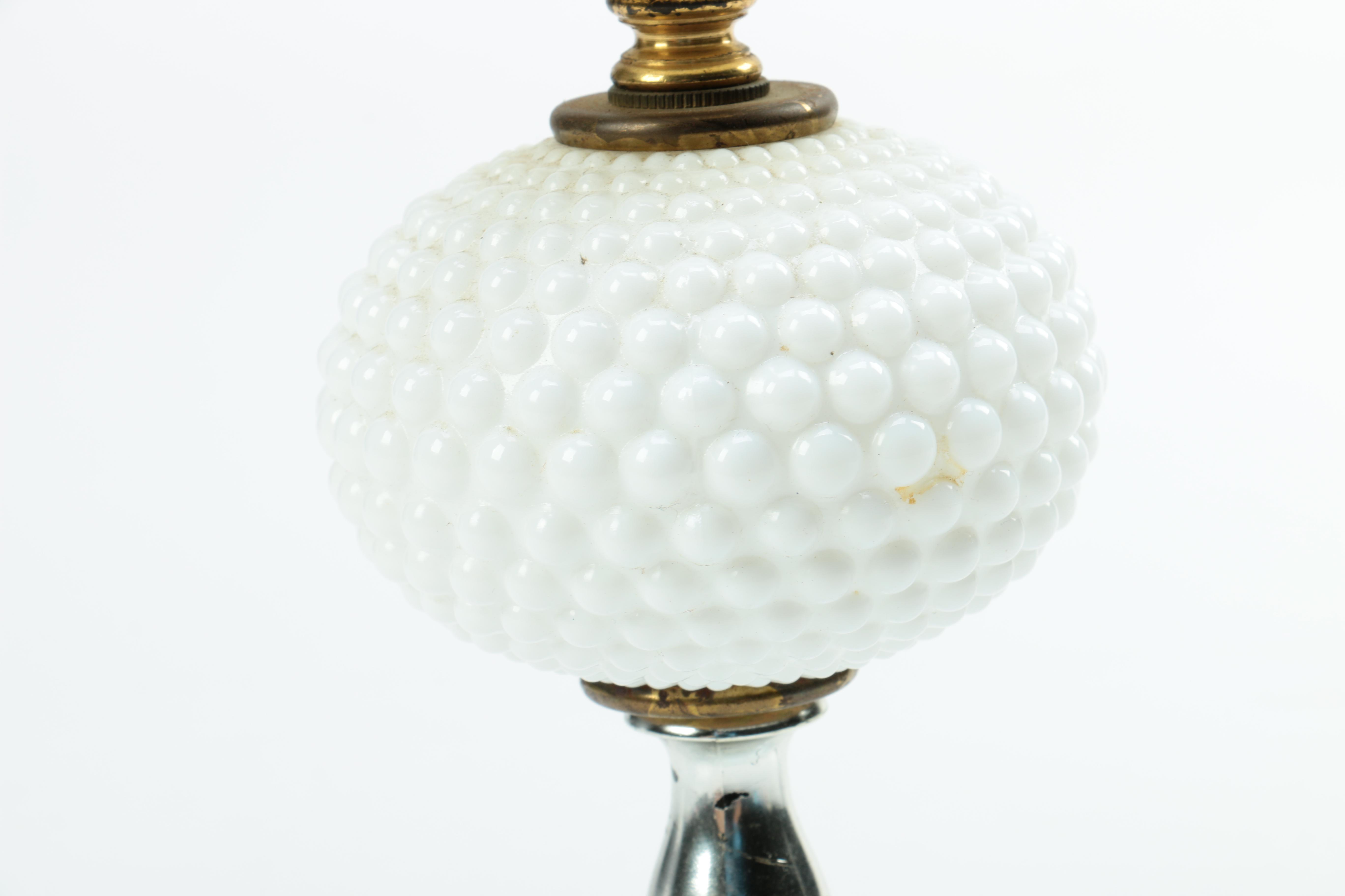 A Selection of Three Milk Glass Lamps