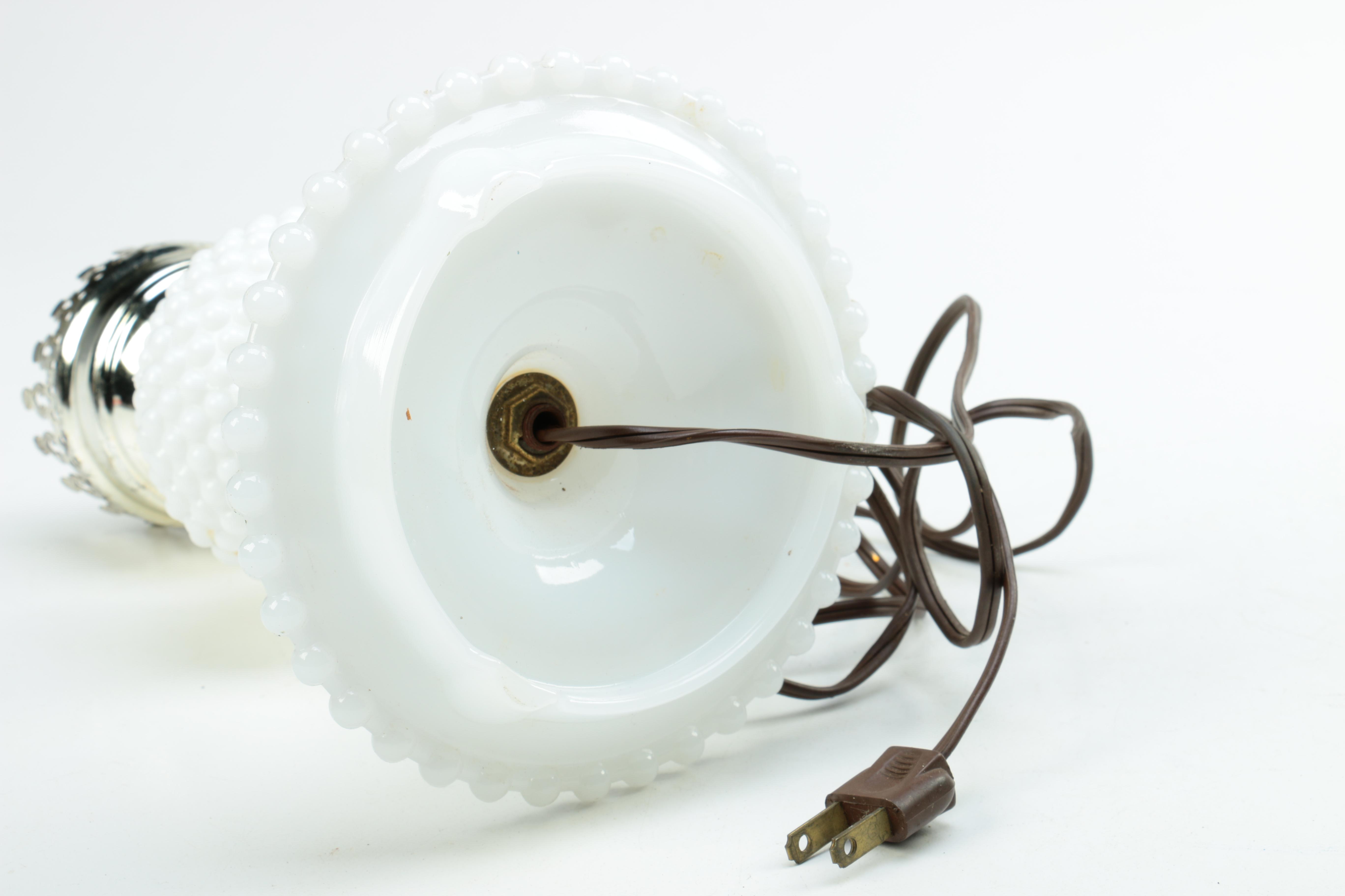 A Selection of Three Milk Glass Lamps