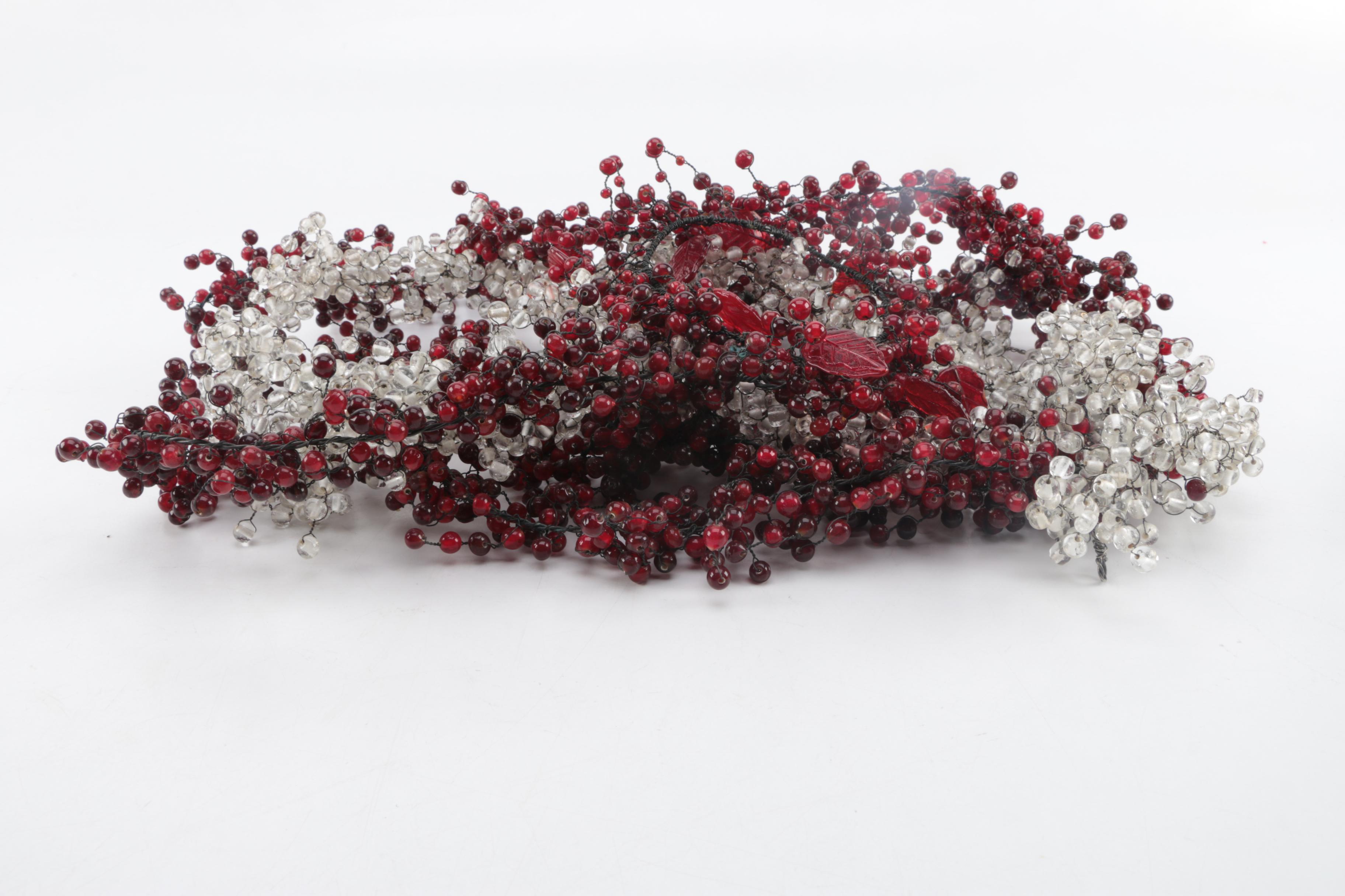 Glass Ornaments and Beaded Garland
