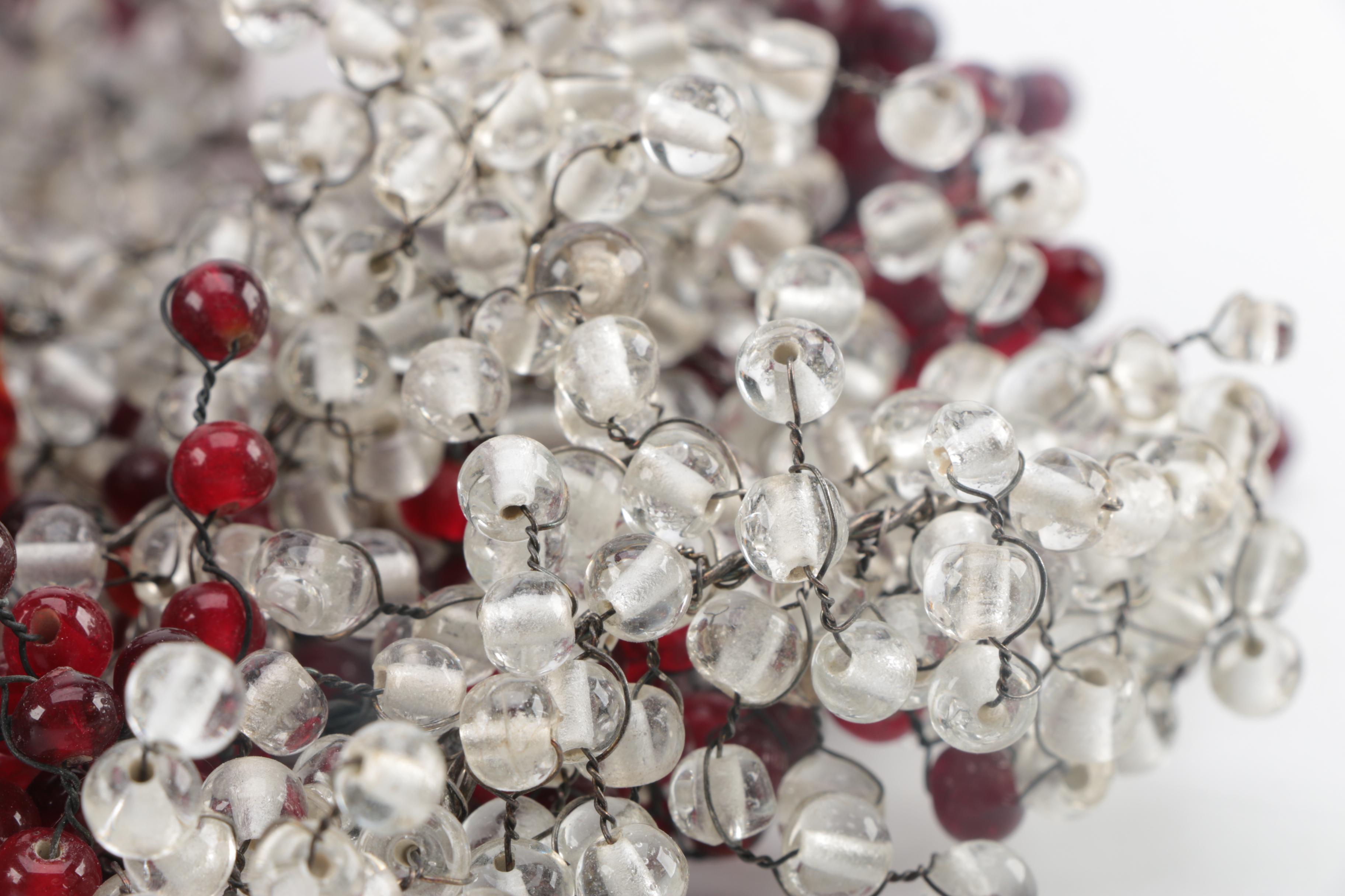 Glass Ornaments and Beaded Garland