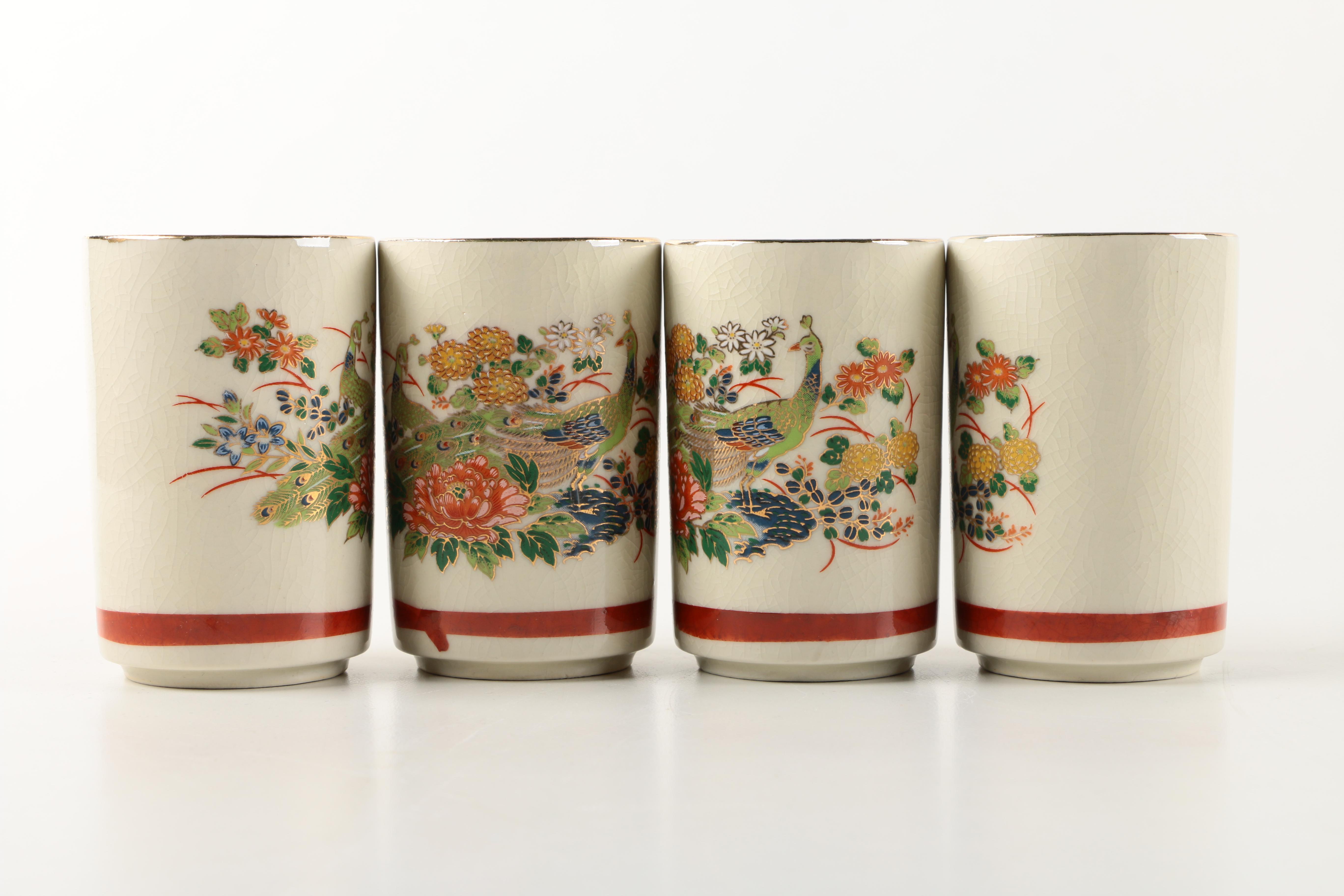 Miniature Japanese Ceramic Vases and Cups