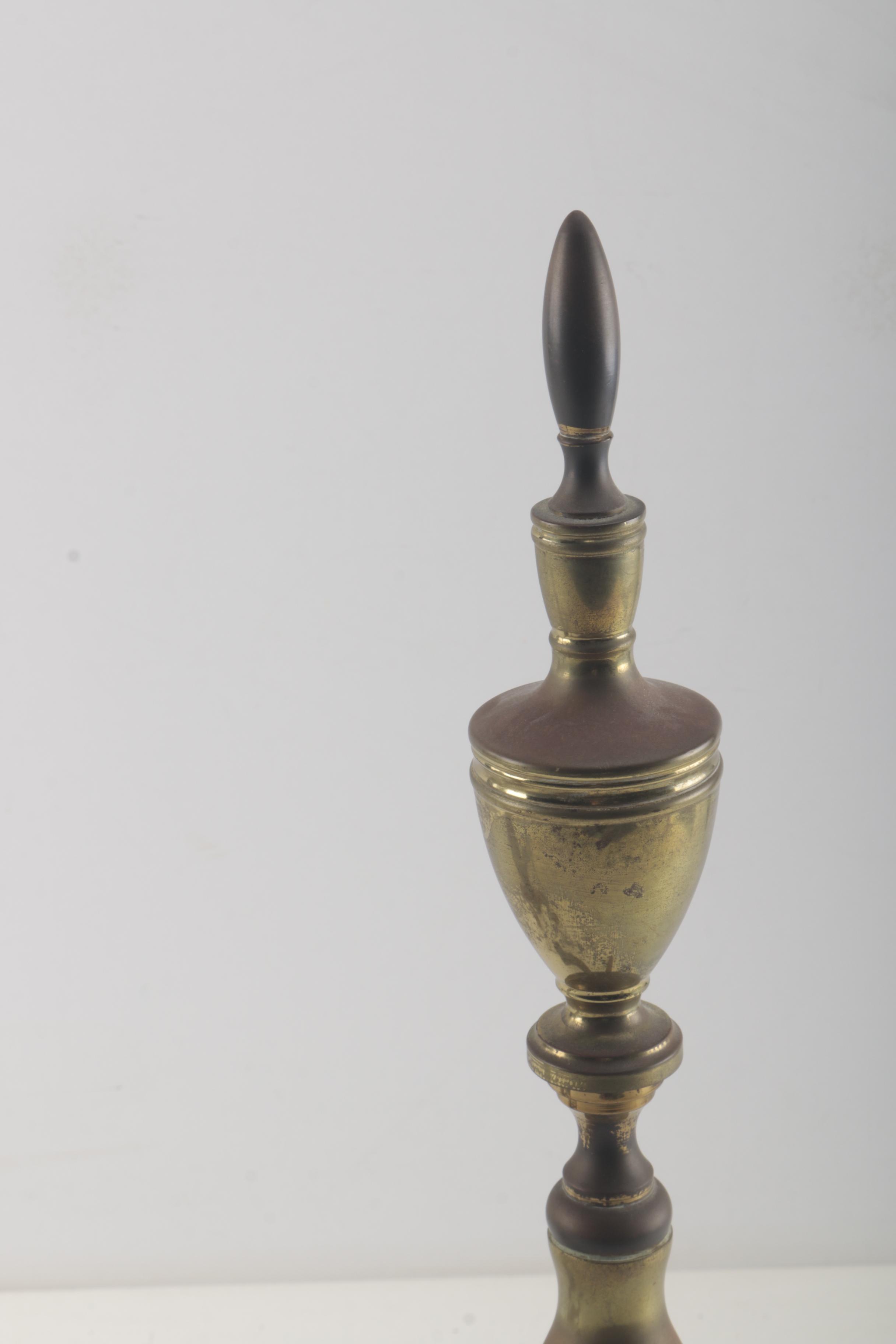 Pair of Brass Andirons