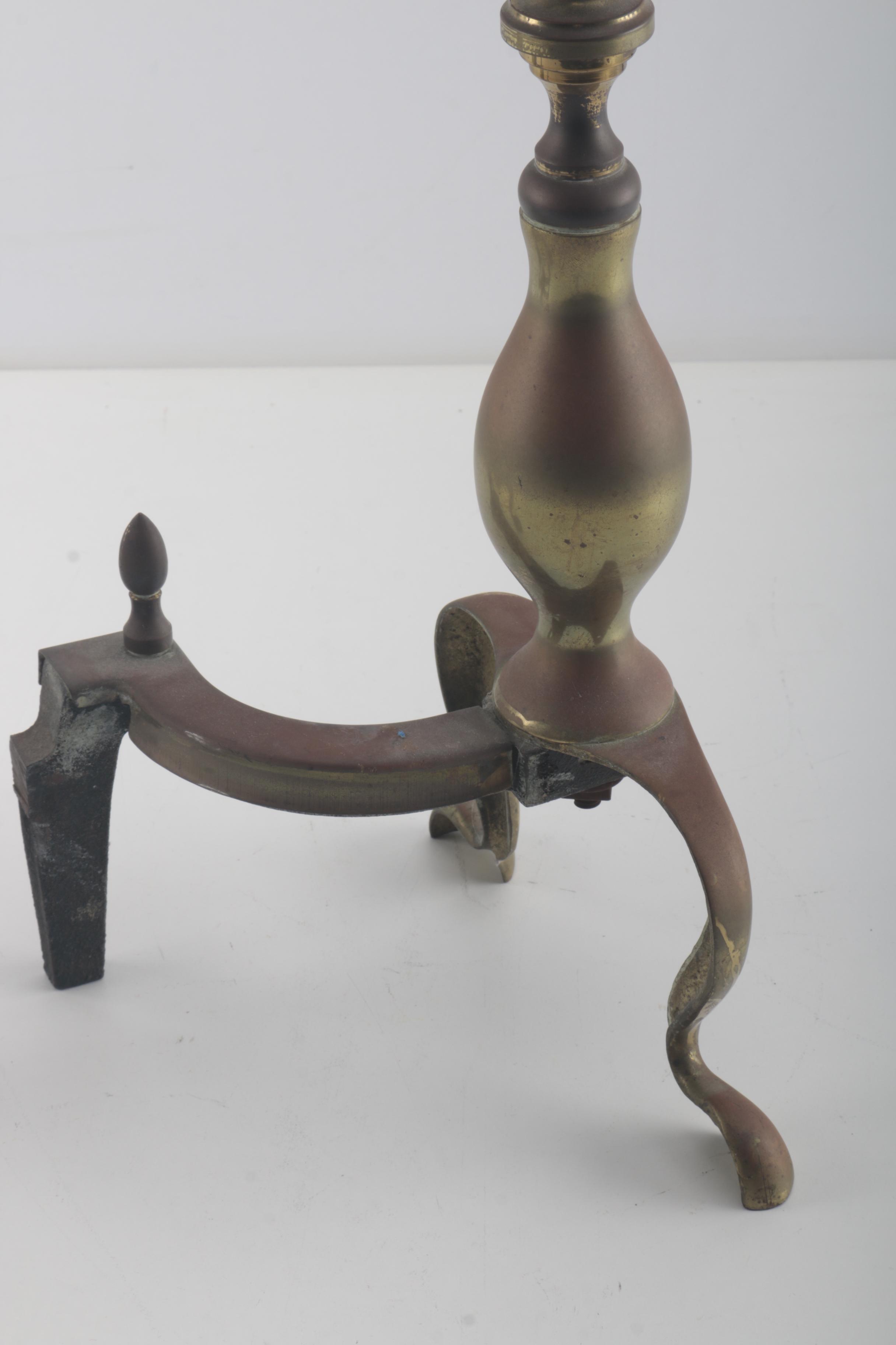 Pair of Brass Andirons