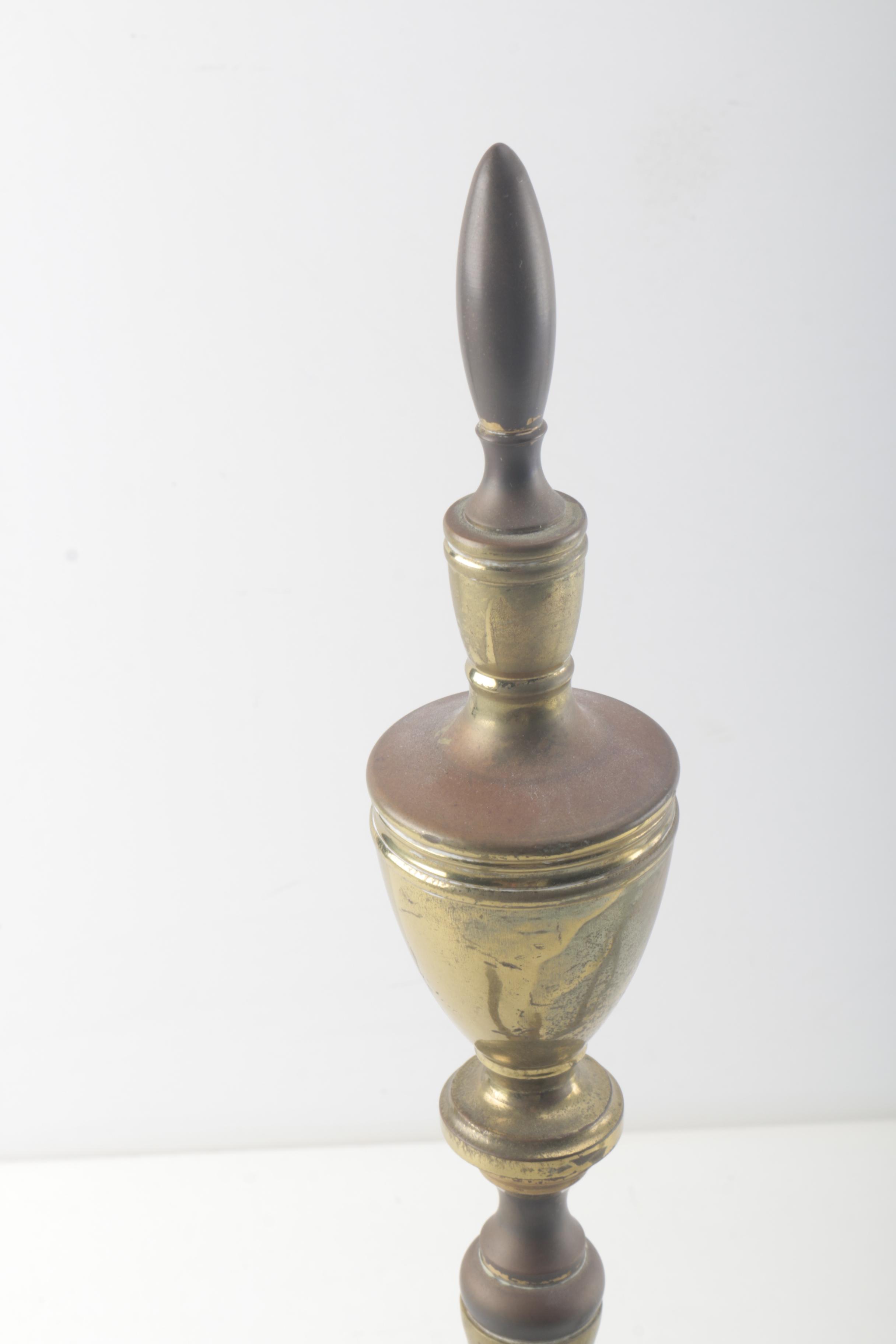 Pair of Brass Andirons