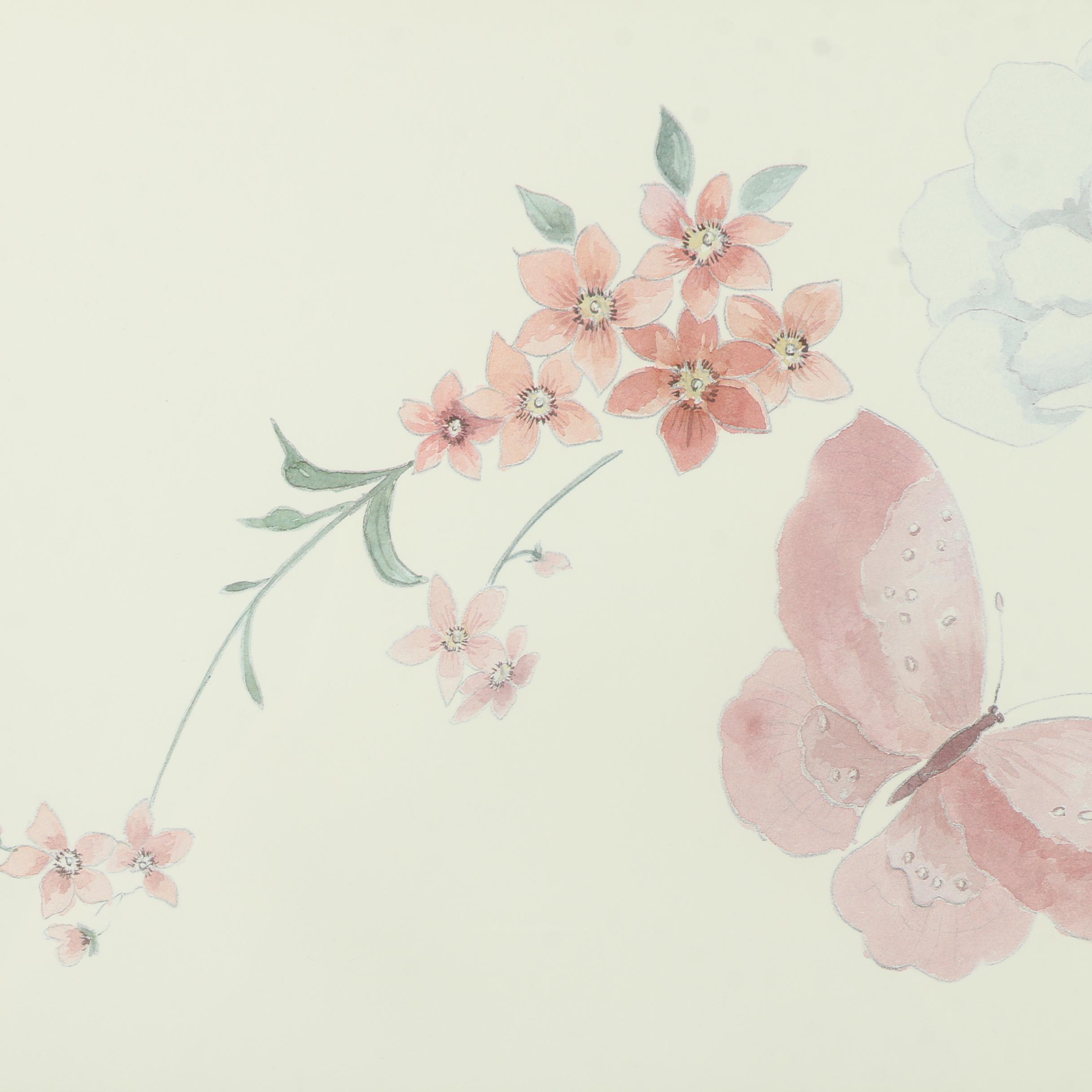 Mary Vincent Bertrand Offset Lithograph "Flitting Wings"