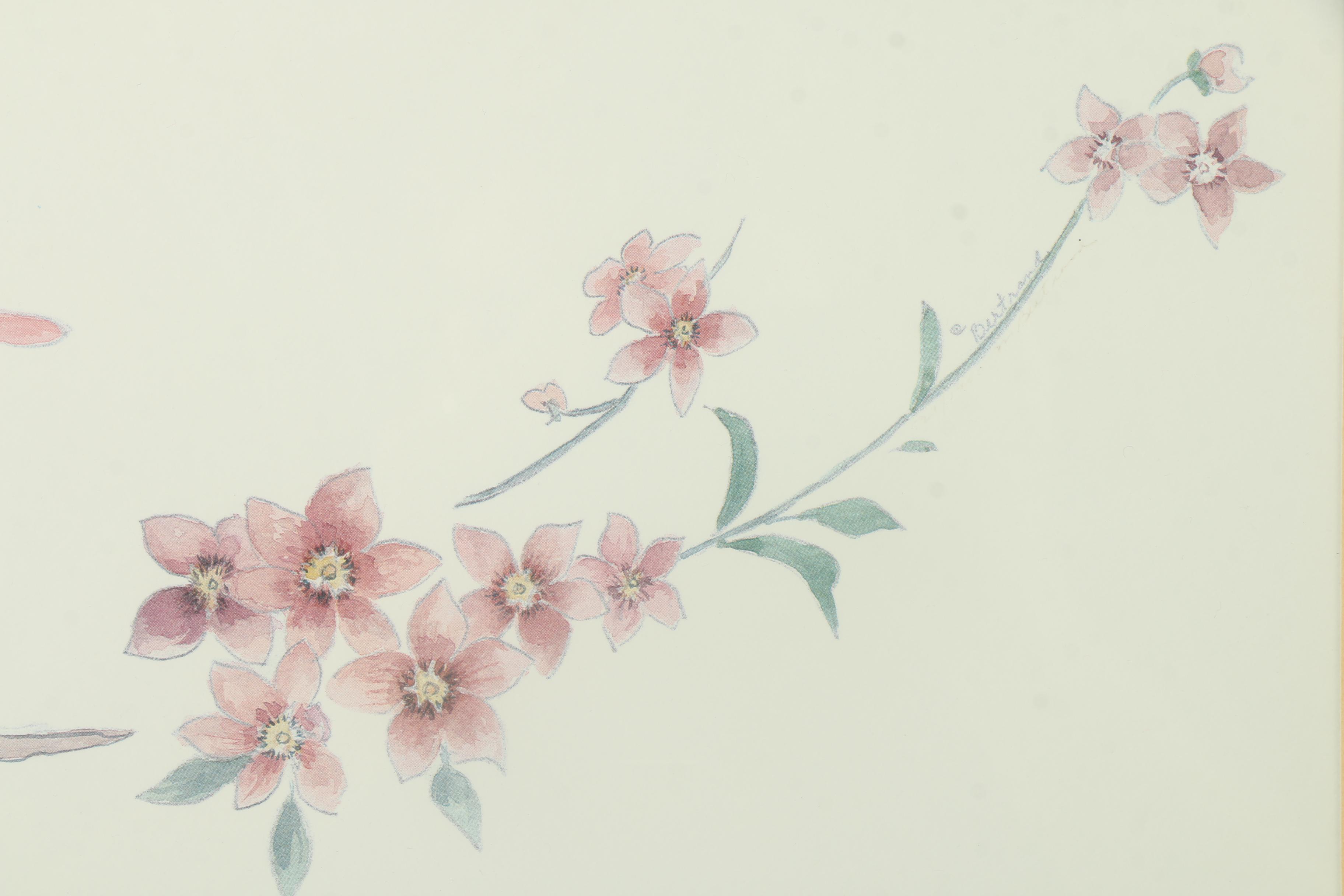 Mary Vincent Bertrand Offset Lithograph "Flitting Wings"