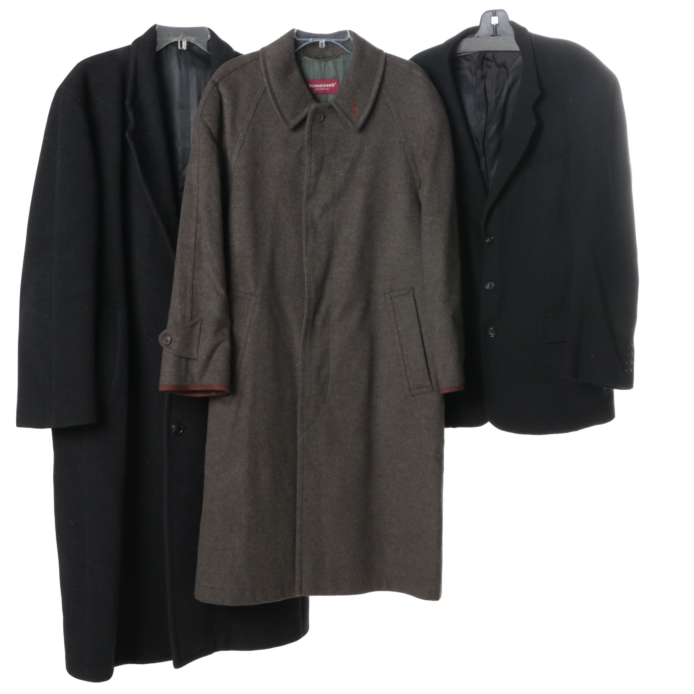 Men's Suit Jacket and Top Coats Including Giorgio Armani