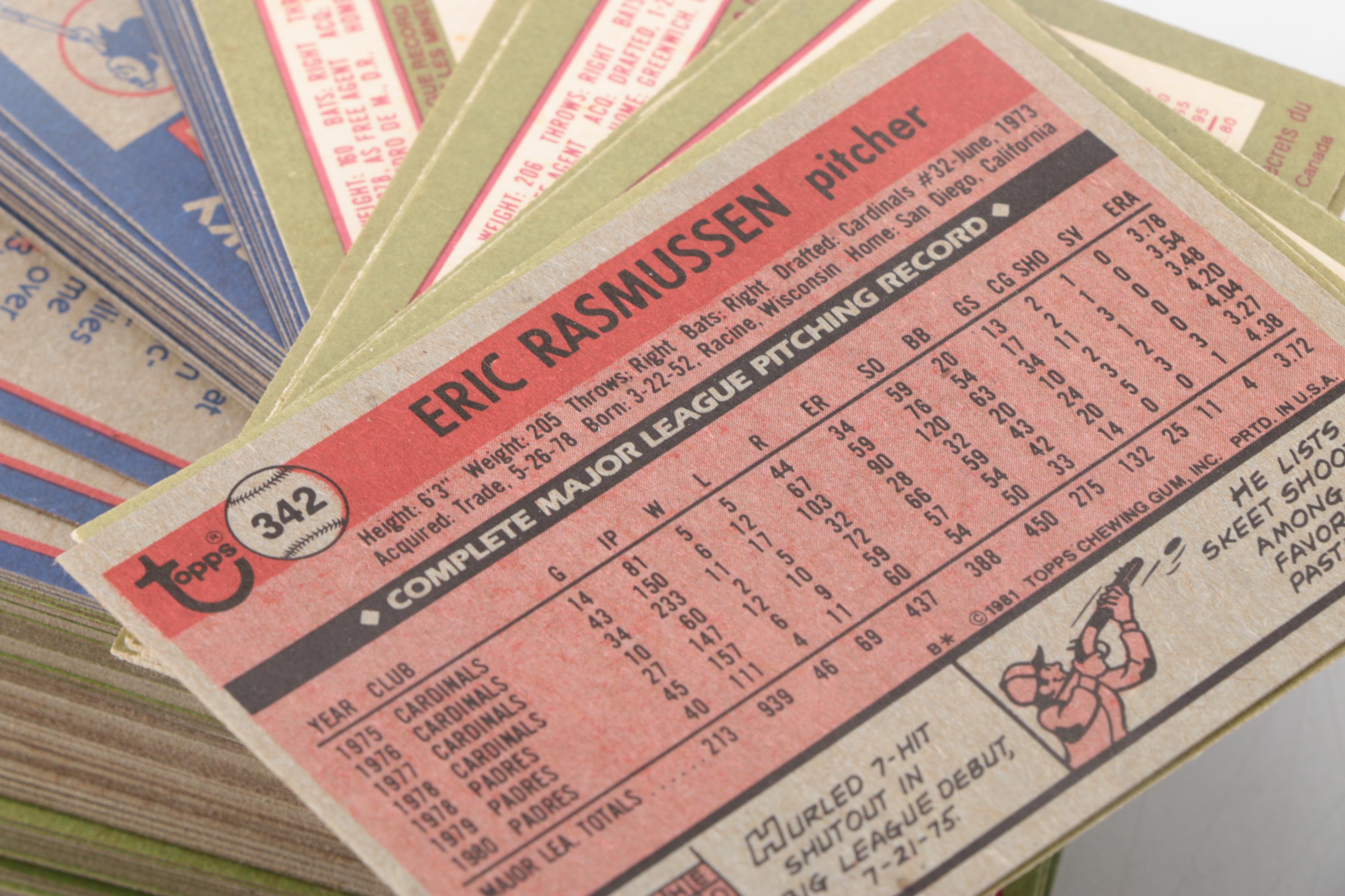 1980s Topps Baseball Cards