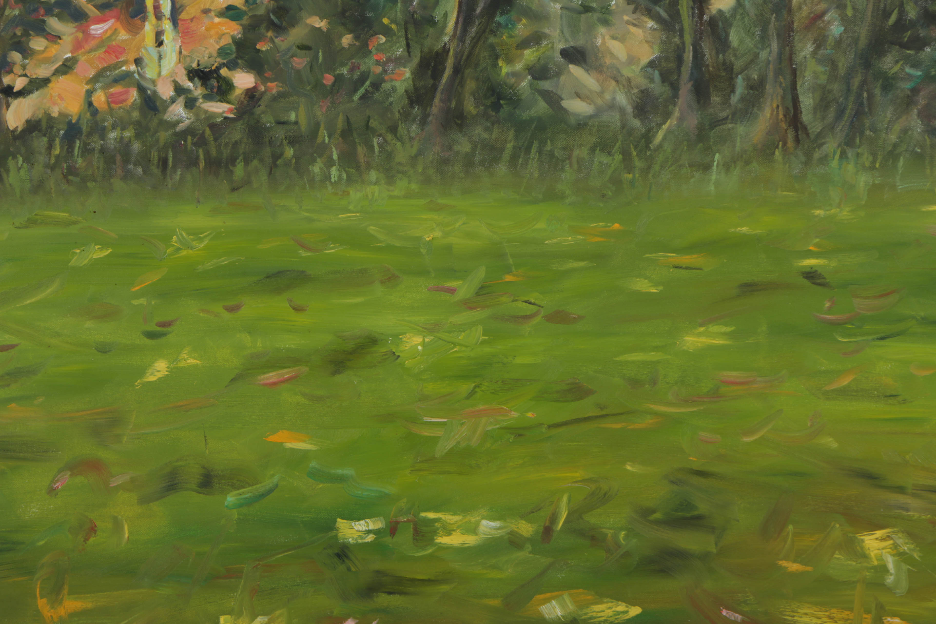 M. Shapiro Oil Painting on Canvas Landscape