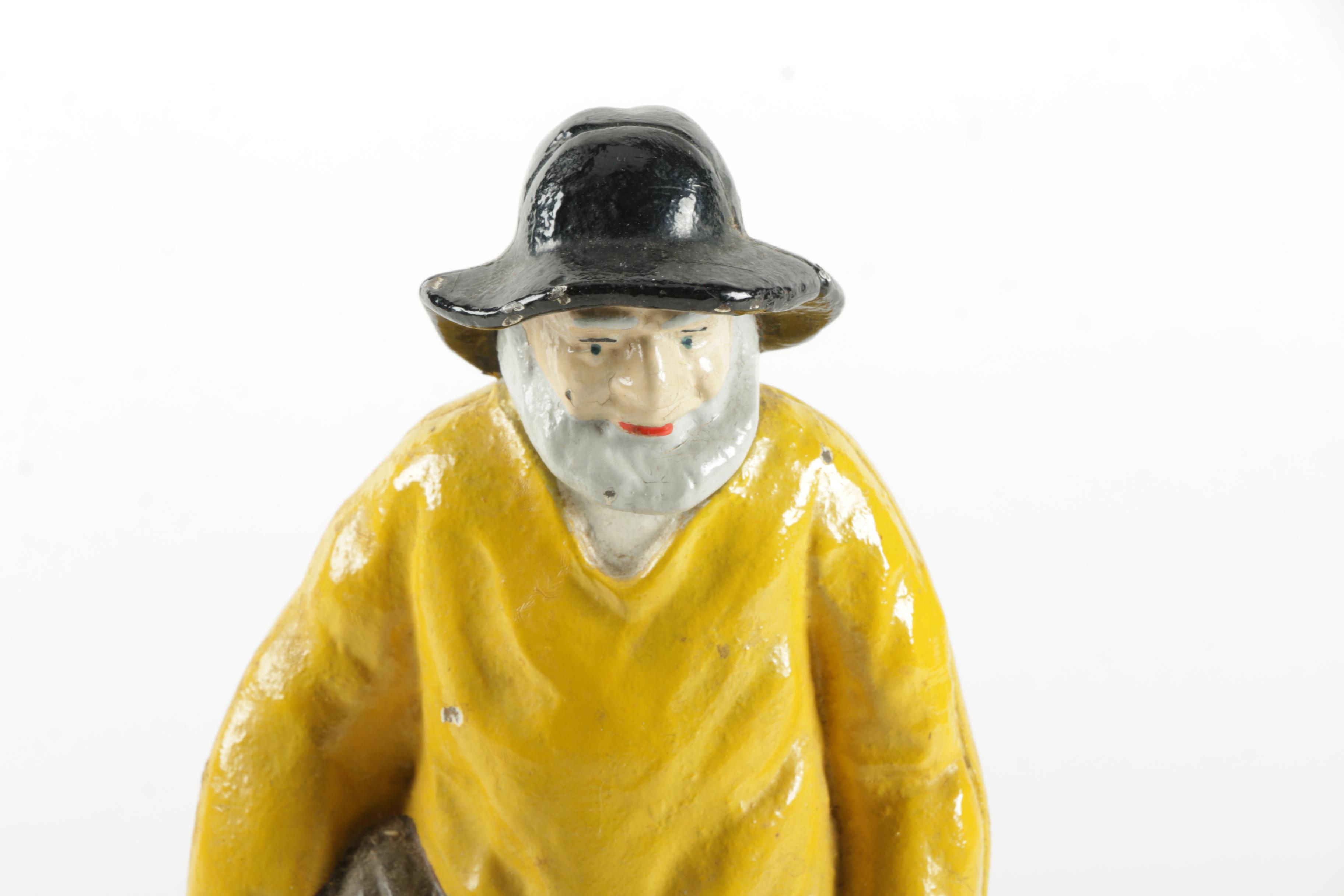 Ceramic Fisherman Statuette
