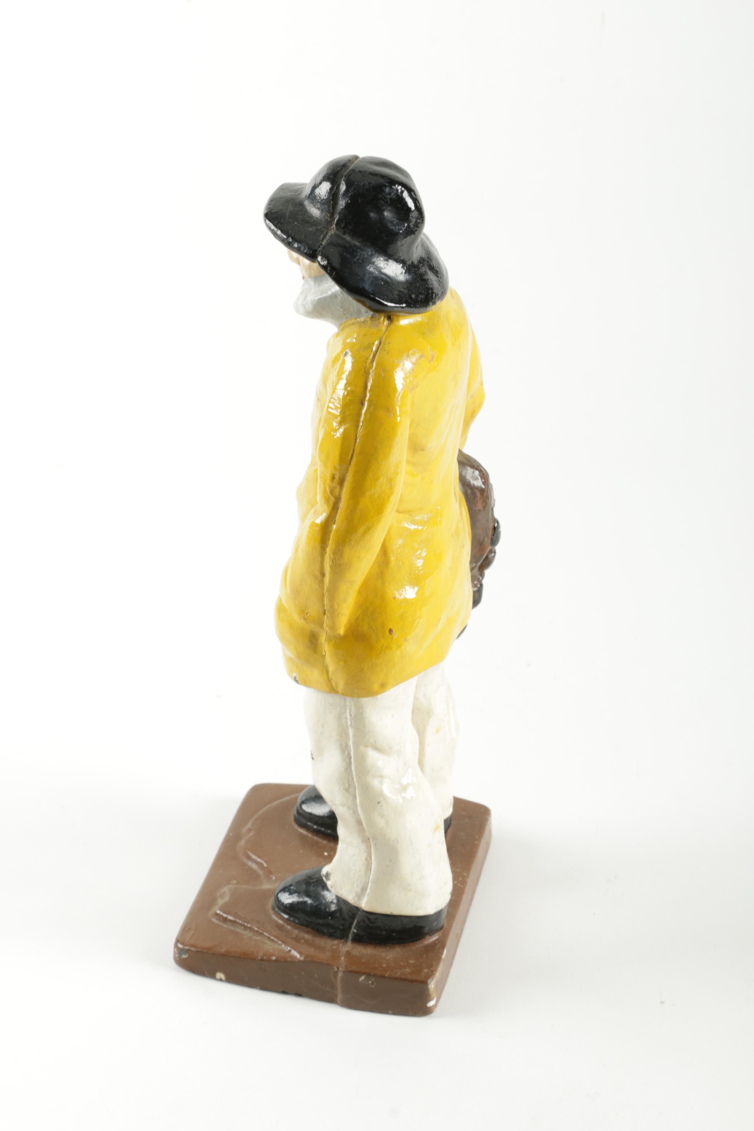 Ceramic Fisherman Statuette