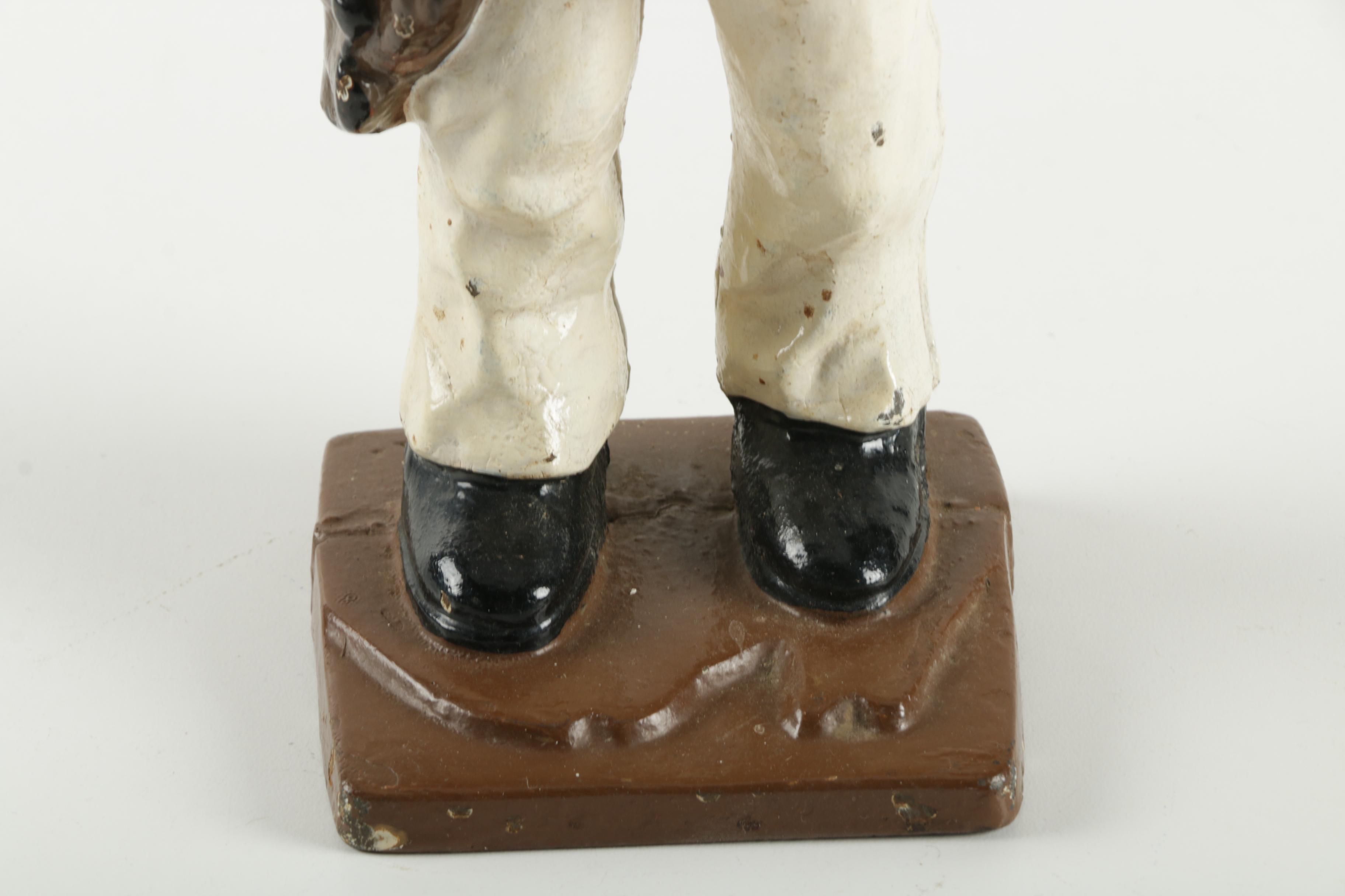 Ceramic Fisherman Statuette