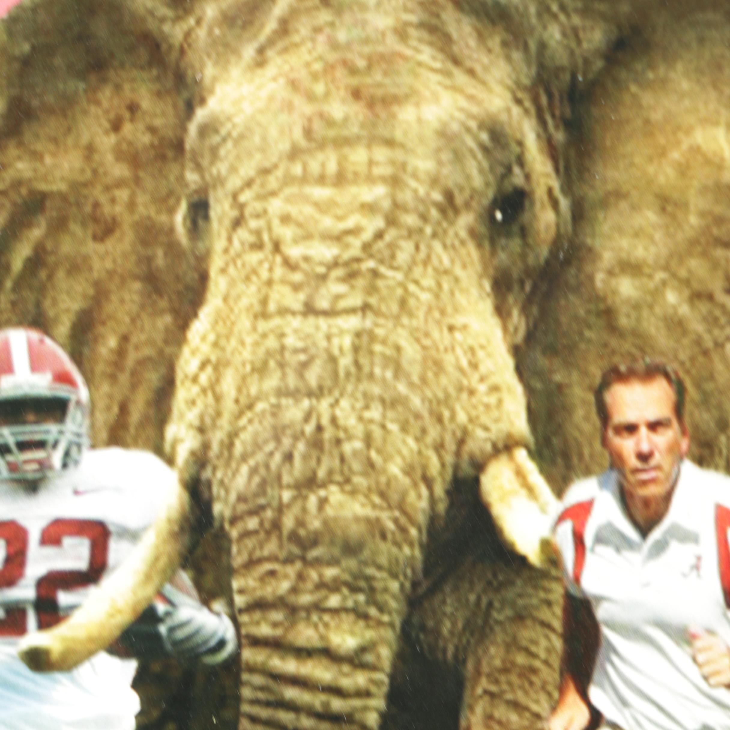 Offset Lithograph on Paper After Digital Collage of Crimson Tide Football