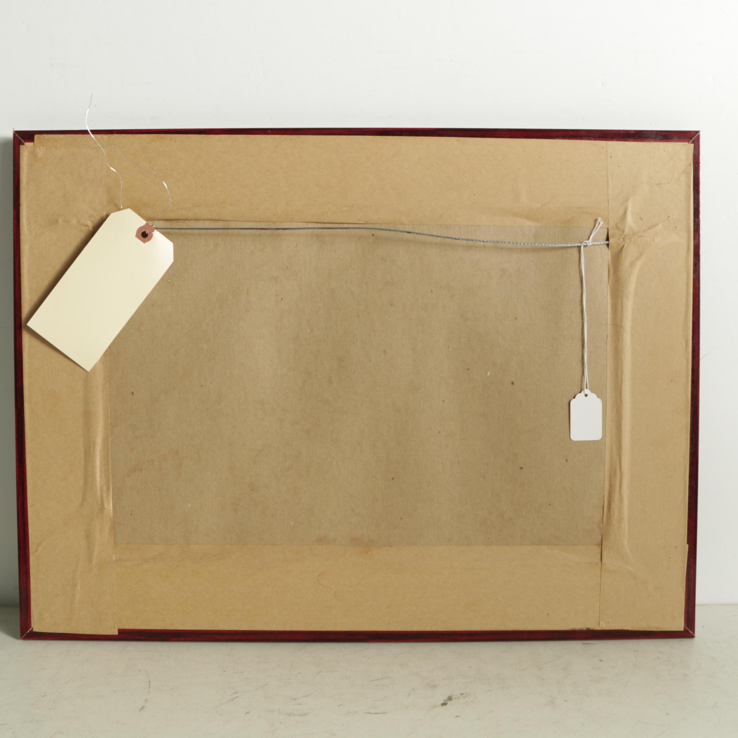 Offset Lithograph on Paper After Digital Collage of Crimson Tide Football