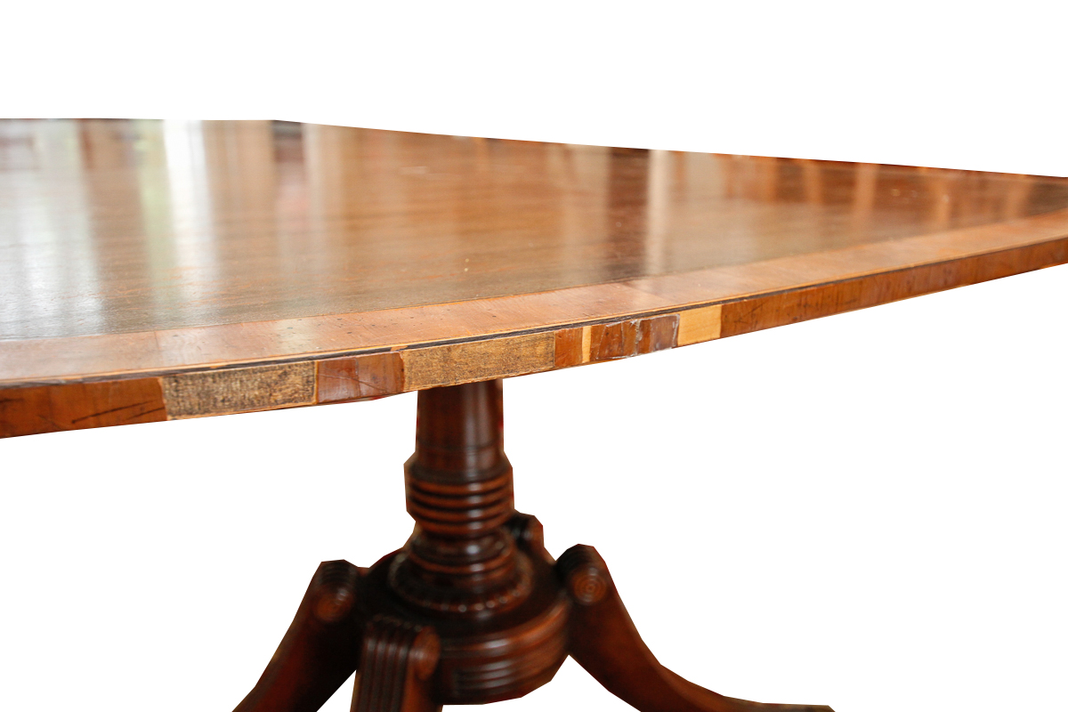 Regency Style Double-Pedestal Mahogany Dining Table