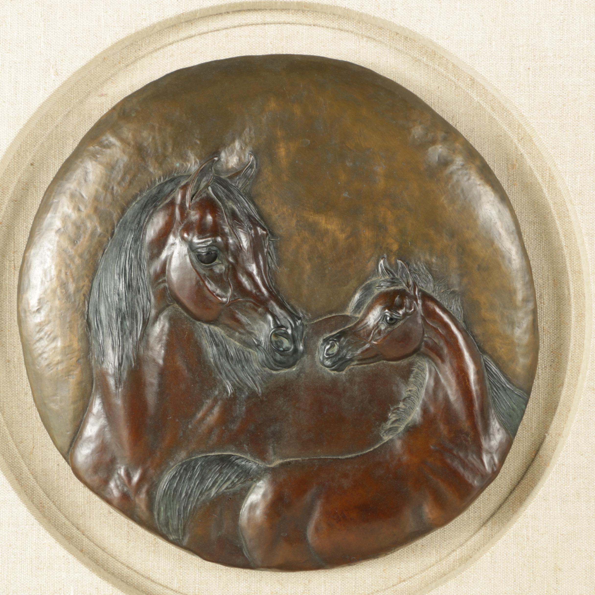 Shary B. Akers Limited Edition Bronze Relief Sculpture "Gentle Spirit"