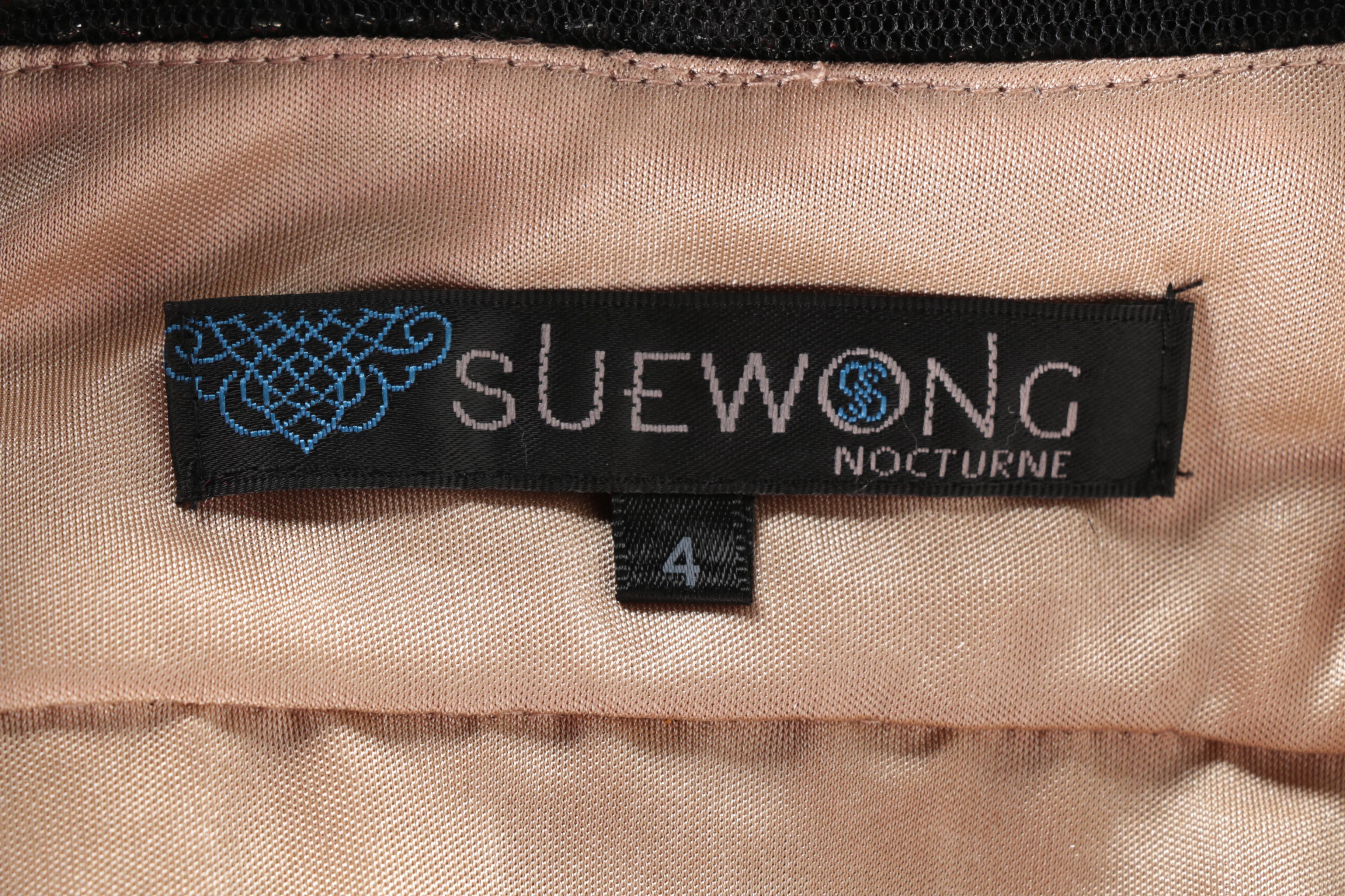 Sue Wong Nocturne Art Deco Inspired Embellished Dress