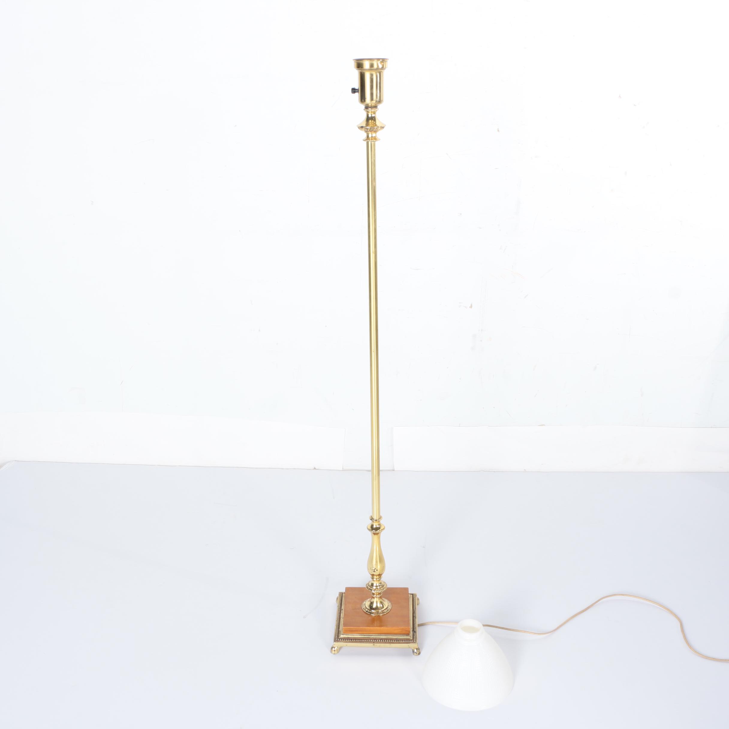 Torchiere Brass Tone Floor Lamp