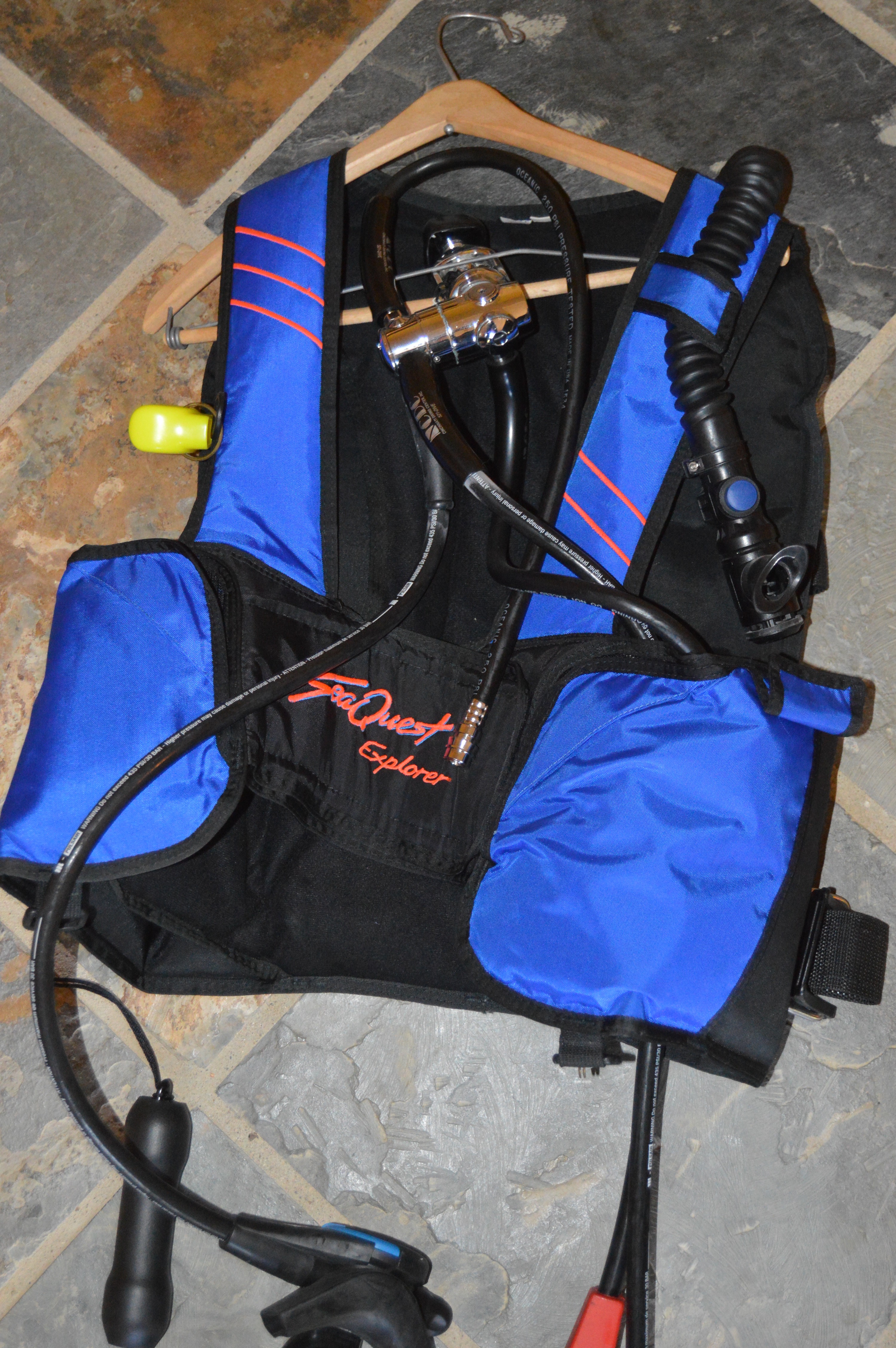 Sea Quest Explorer Buoyancy Compensator Vest and Diving Accessories