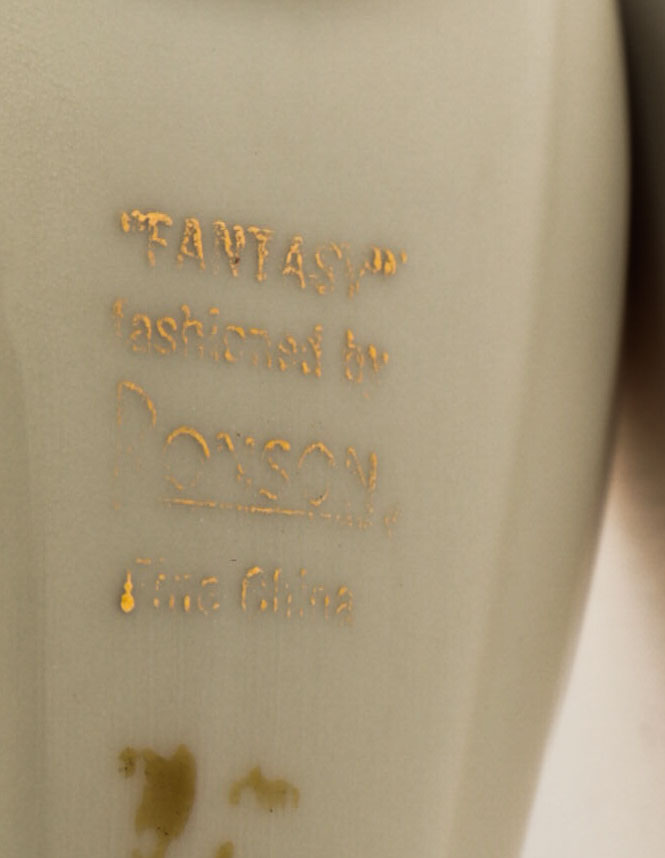 Brass and Porcelain Home Decor Including a Ronson Lighter