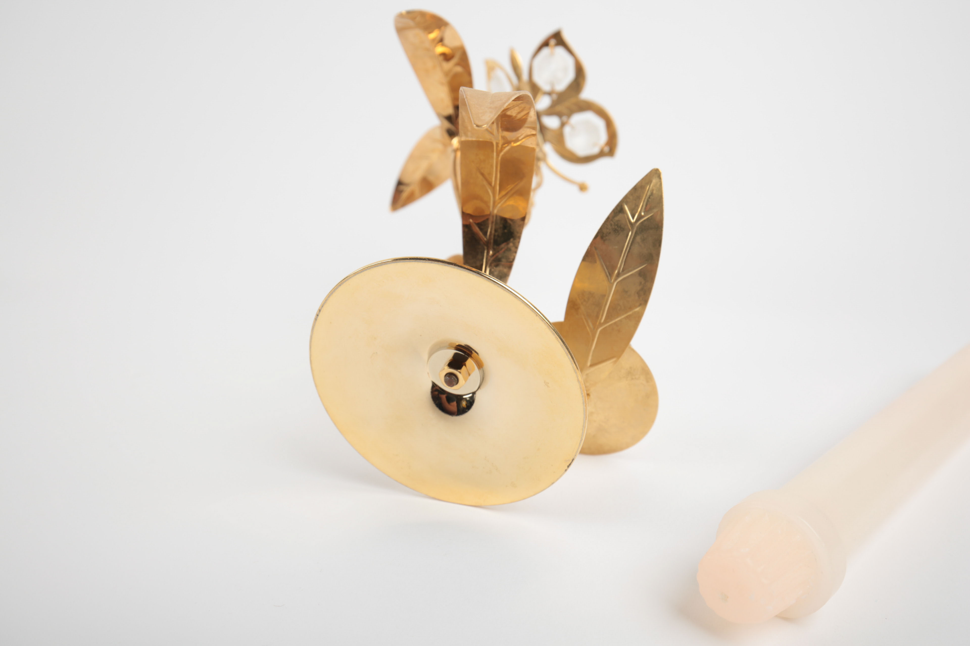 Brass and Porcelain Home Decor Including a Ronson Lighter