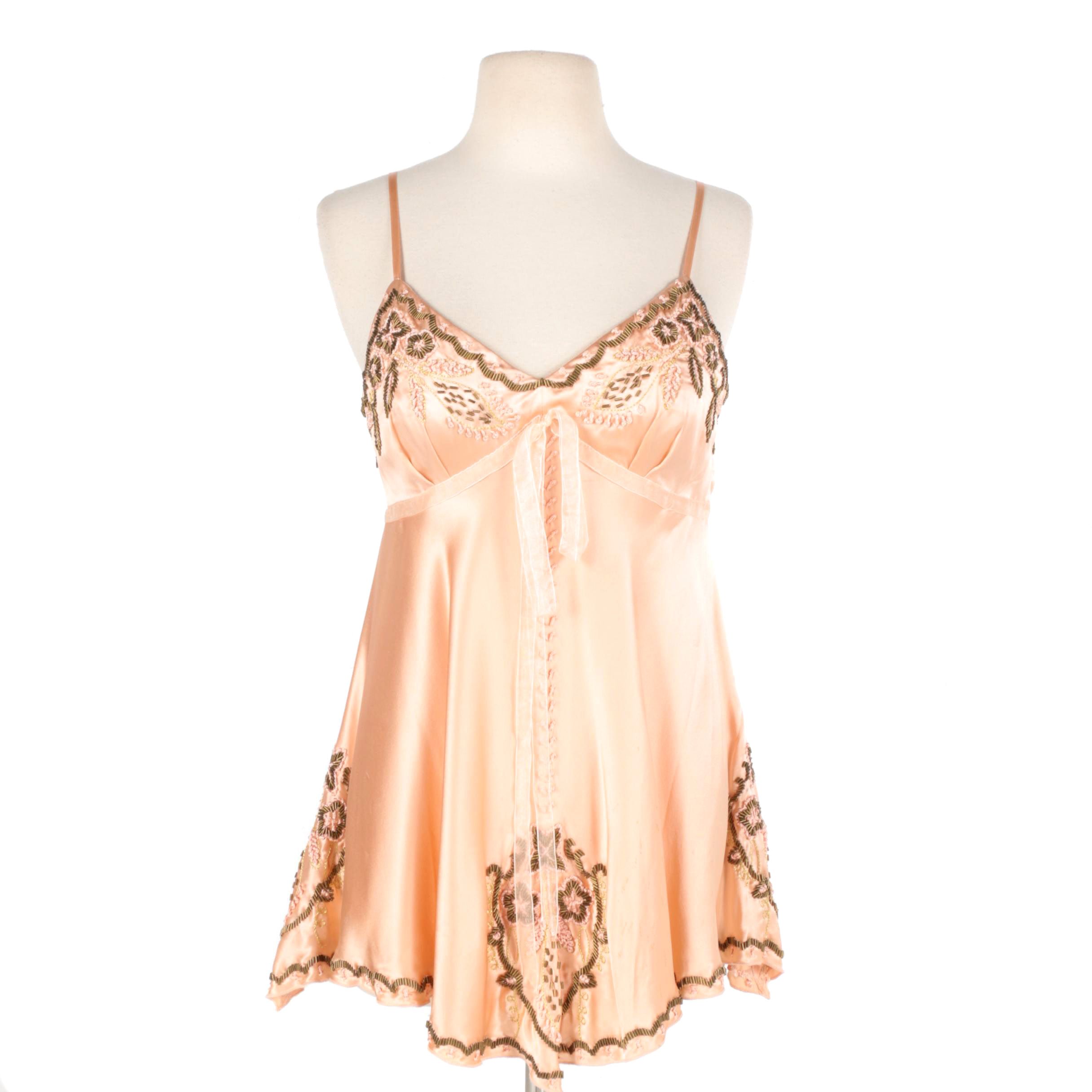 Sue Wong Nocturne Silk Beaded Top