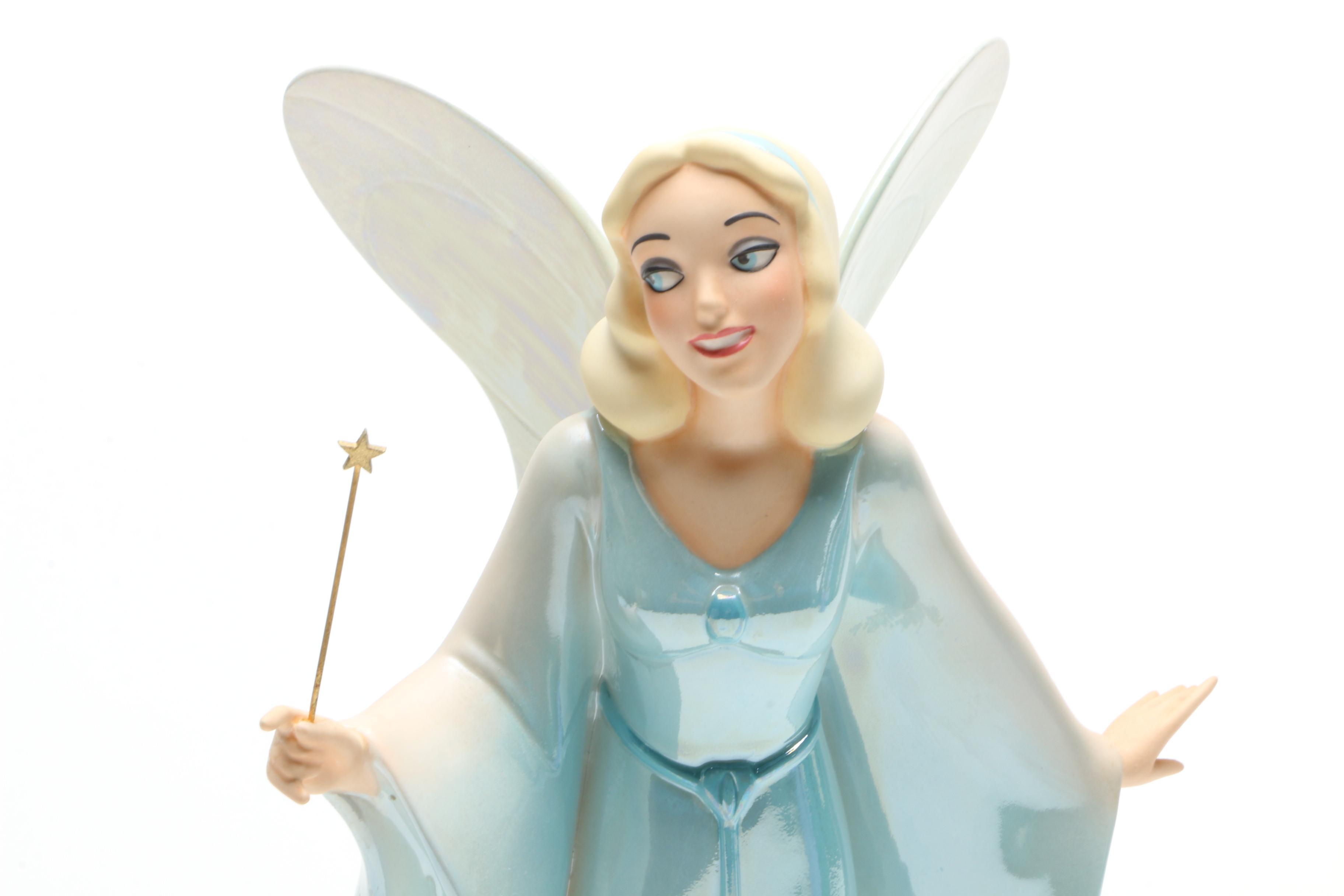Classic Disney Figurines Including "The Fairy Godmother" from Cinderella