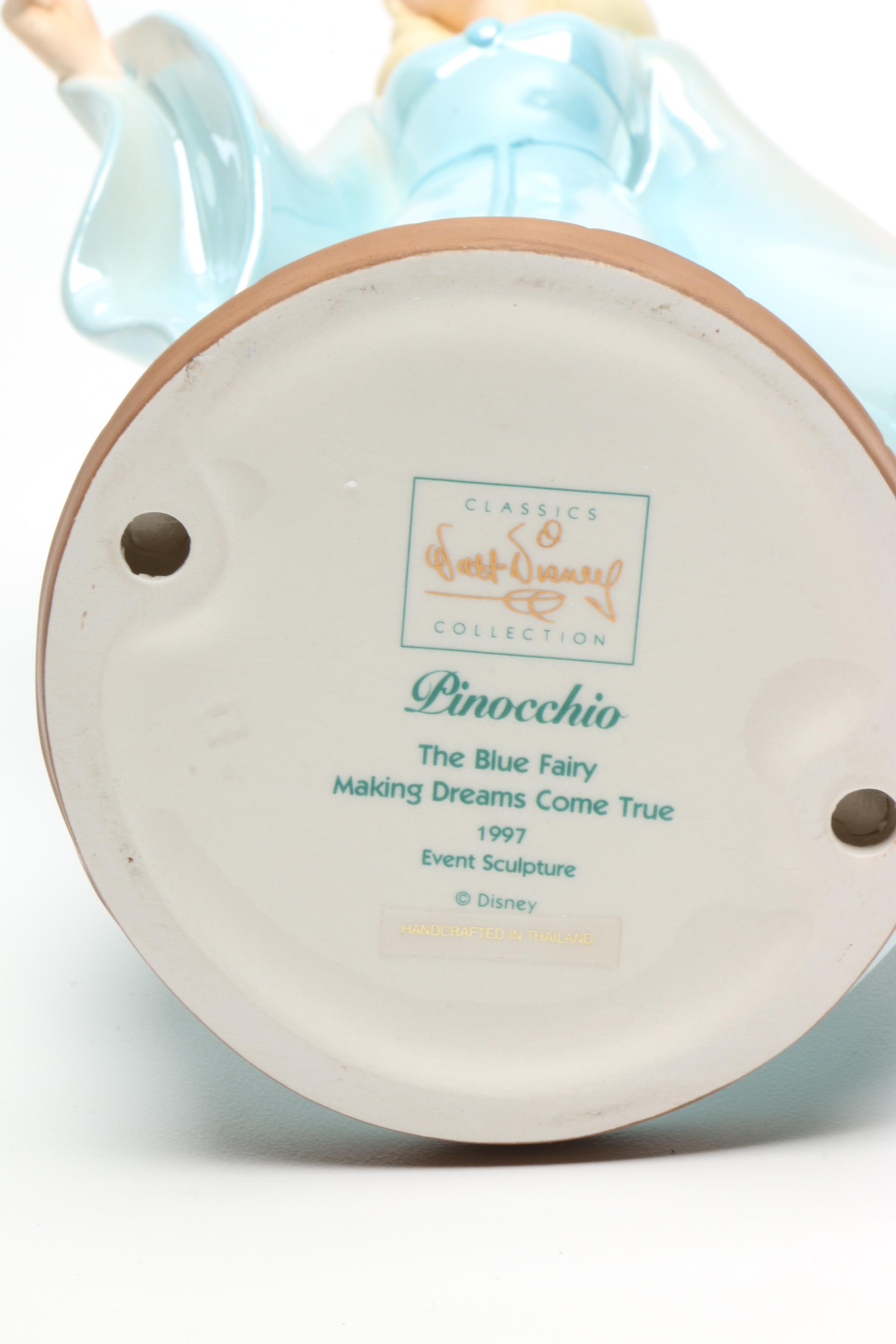 Classic Disney Figurines Including "The Fairy Godmother" from Cinderella