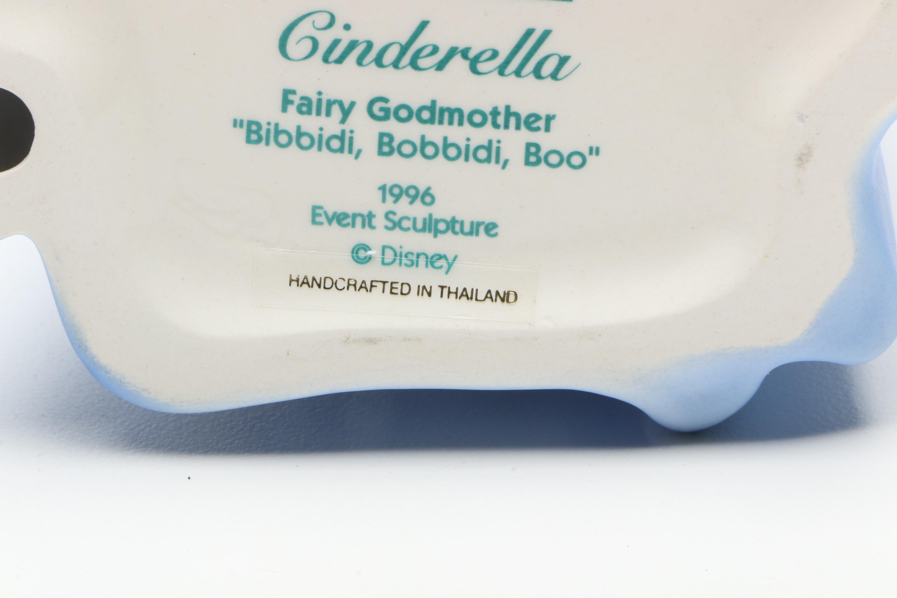 Classic Disney Figurines Including "The Fairy Godmother" from Cinderella