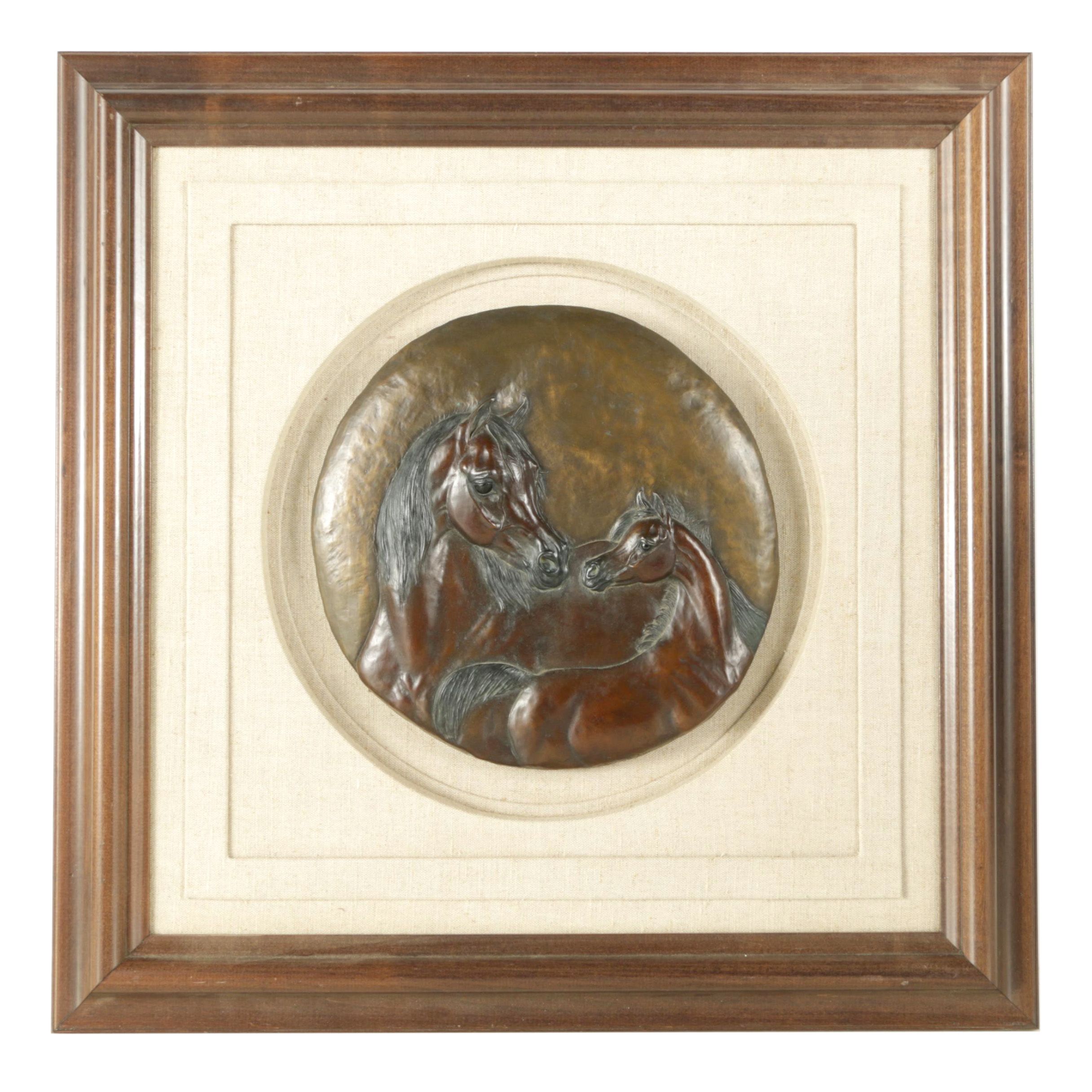 Shary B. Akers Limited Edition Bronze Relief Sculpture "Gentle Spirit"