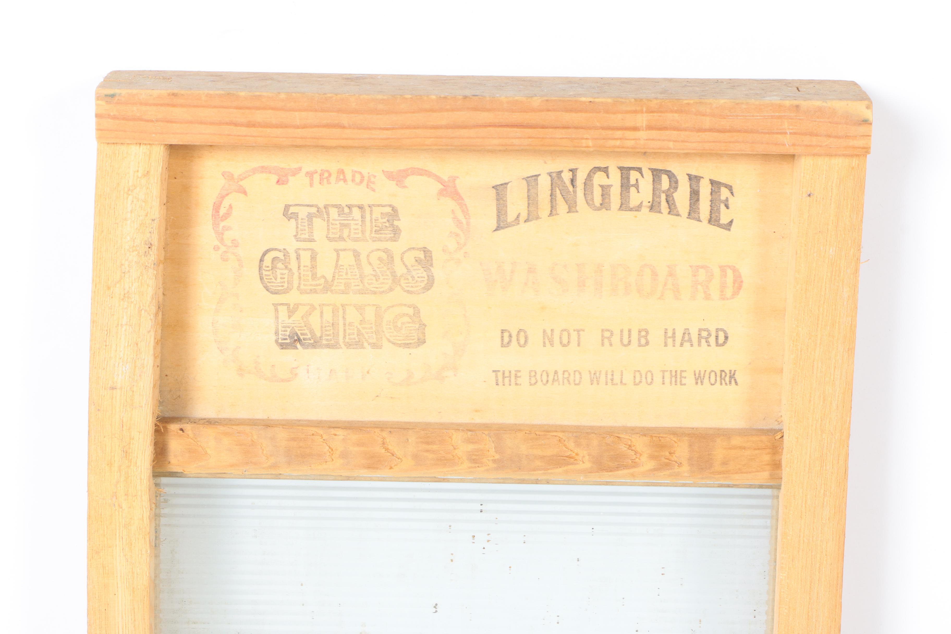 Vintage National Washboard Co. No. 863 Glass and Wood Washboard