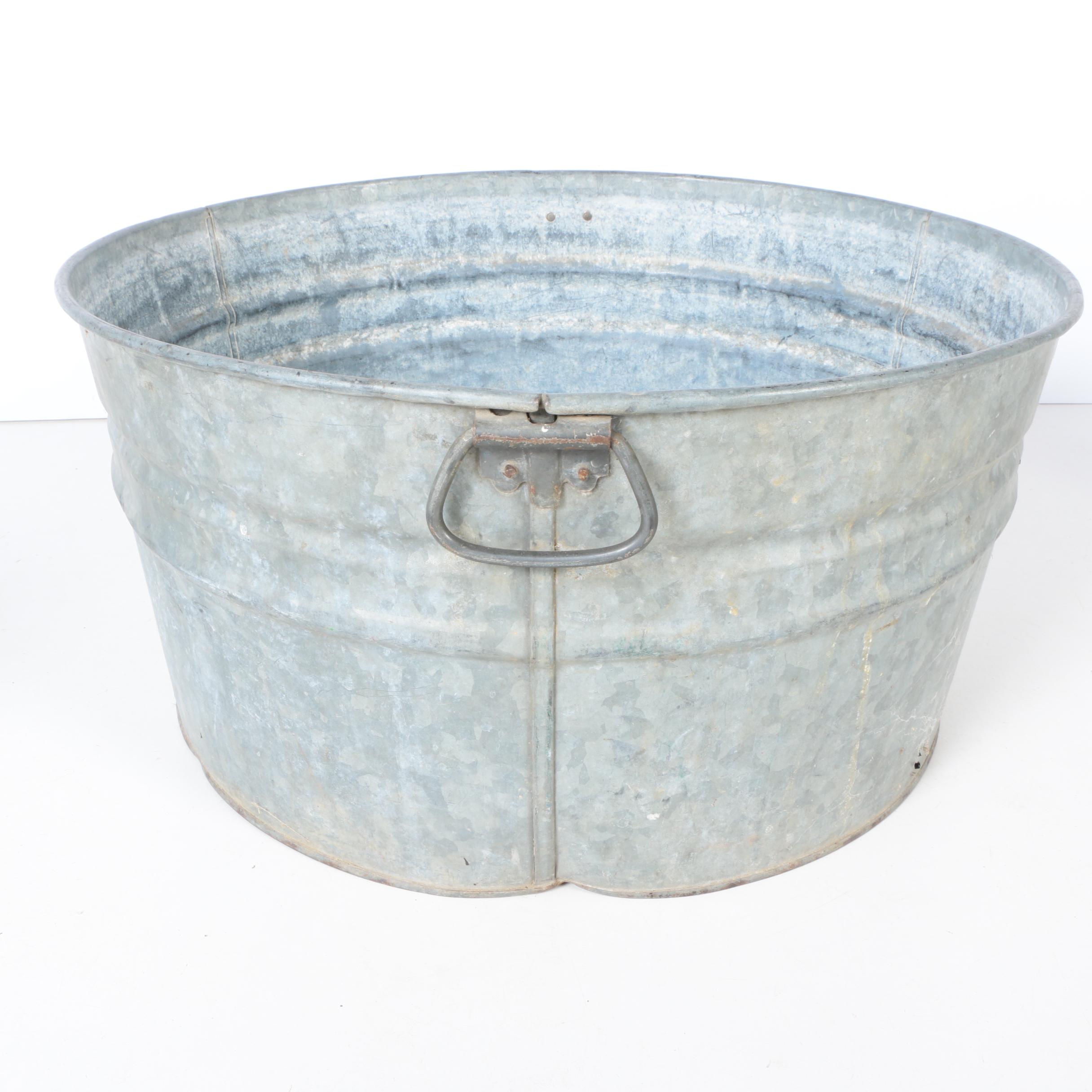 Metal Watering Can, Pail, and Tub