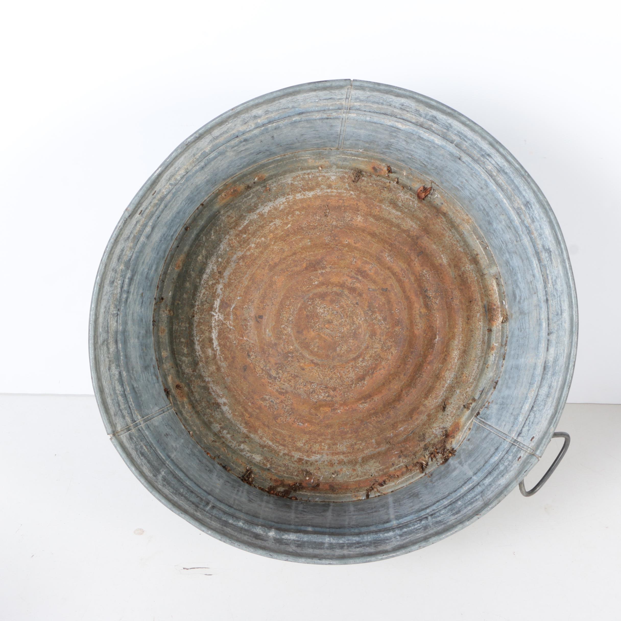 Metal Watering Can, Pail, and Tub